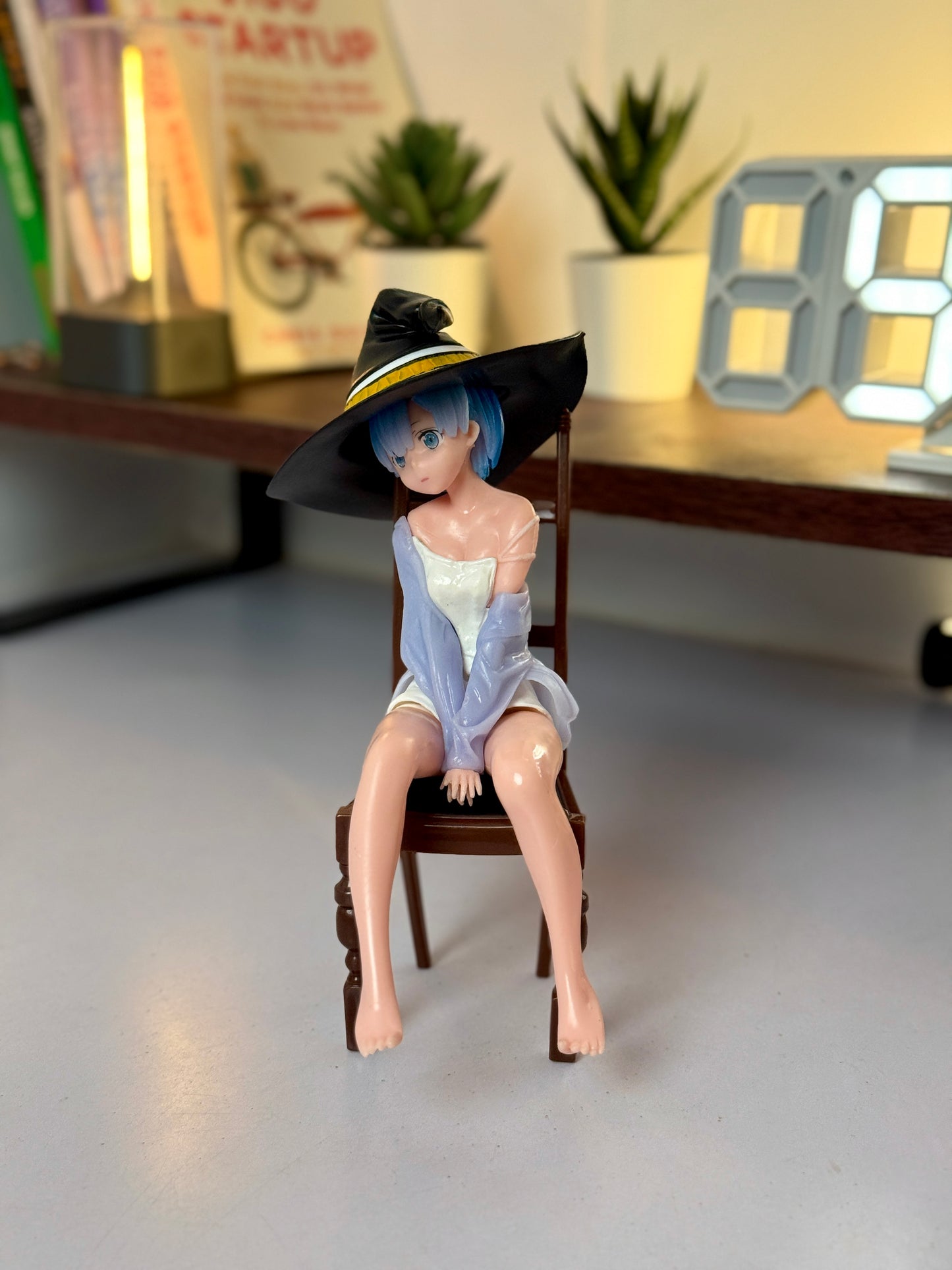 Anime Girl Figure with Chair – 15cm Stylish Collectible