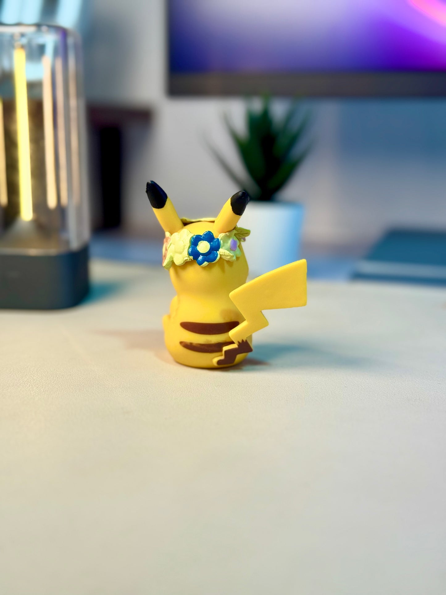 Pikachu with Flower Crown – Cute Sitting Pokémon Figure (Limited Edition)