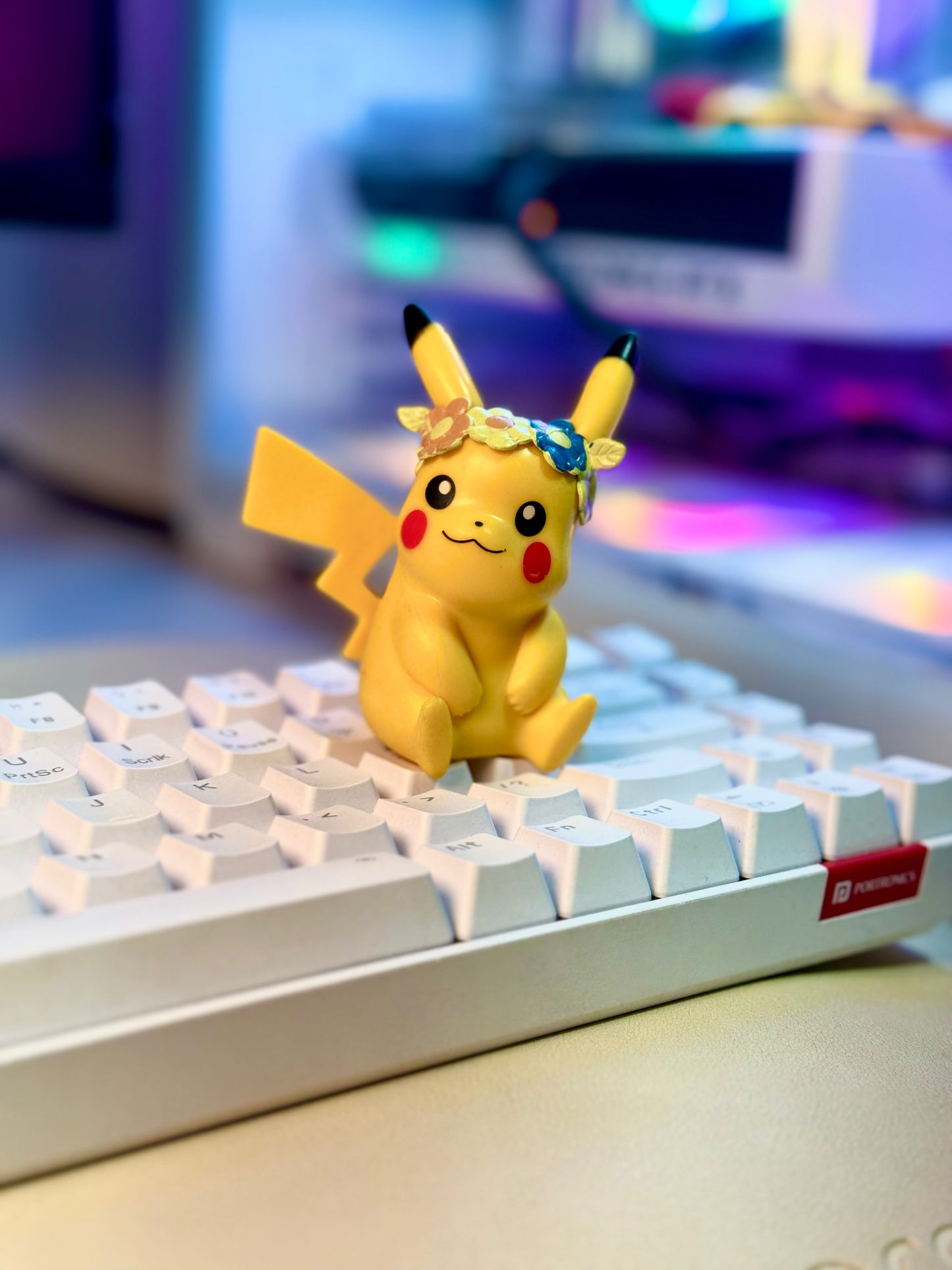 Pikachu with Flower Crown – Cute Sitting Pokémon Figure (Limited Edition)