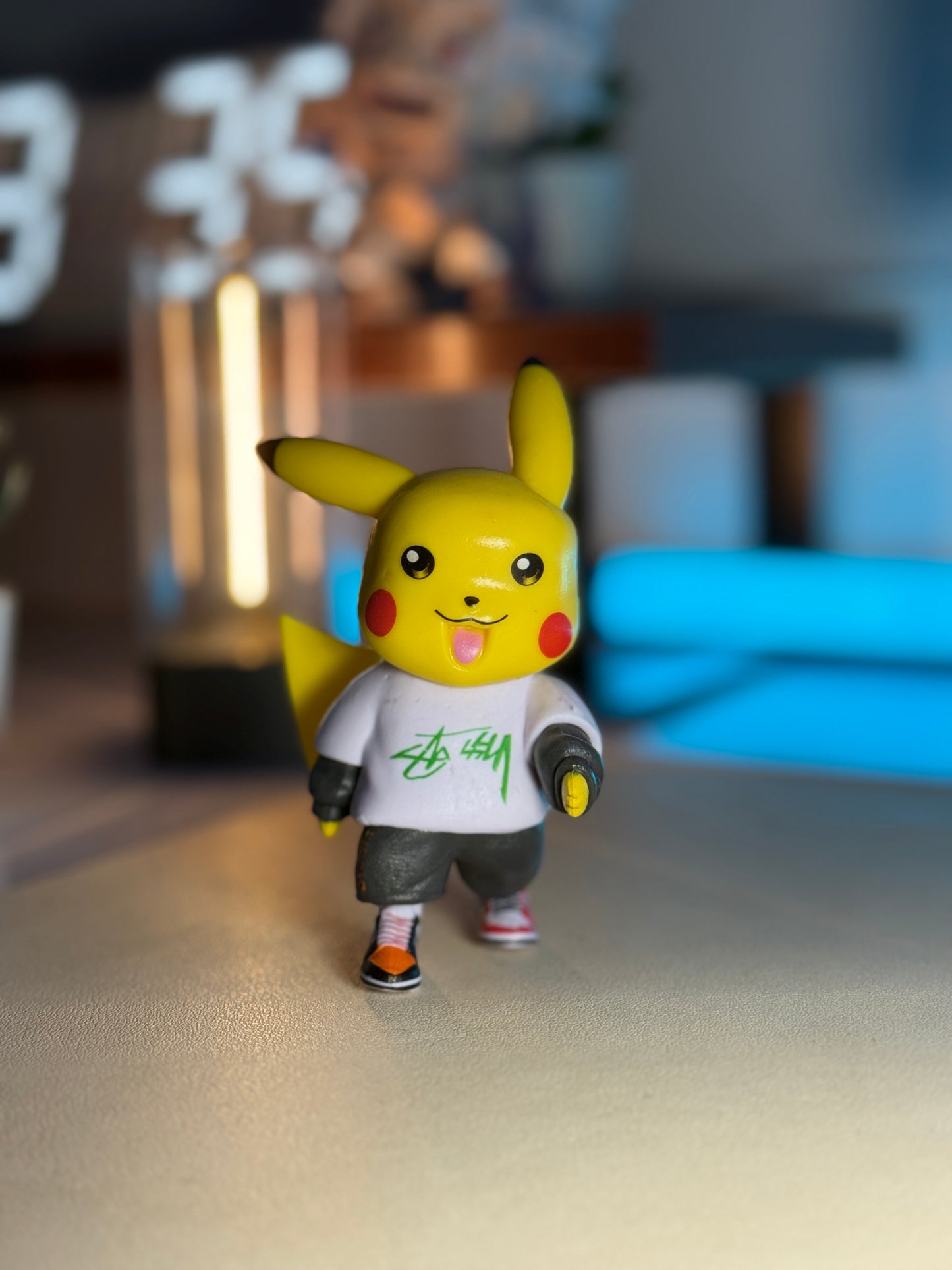 Pikachu Streetwear Figure – 10cm Pokémon Collectible in Urban Outfit