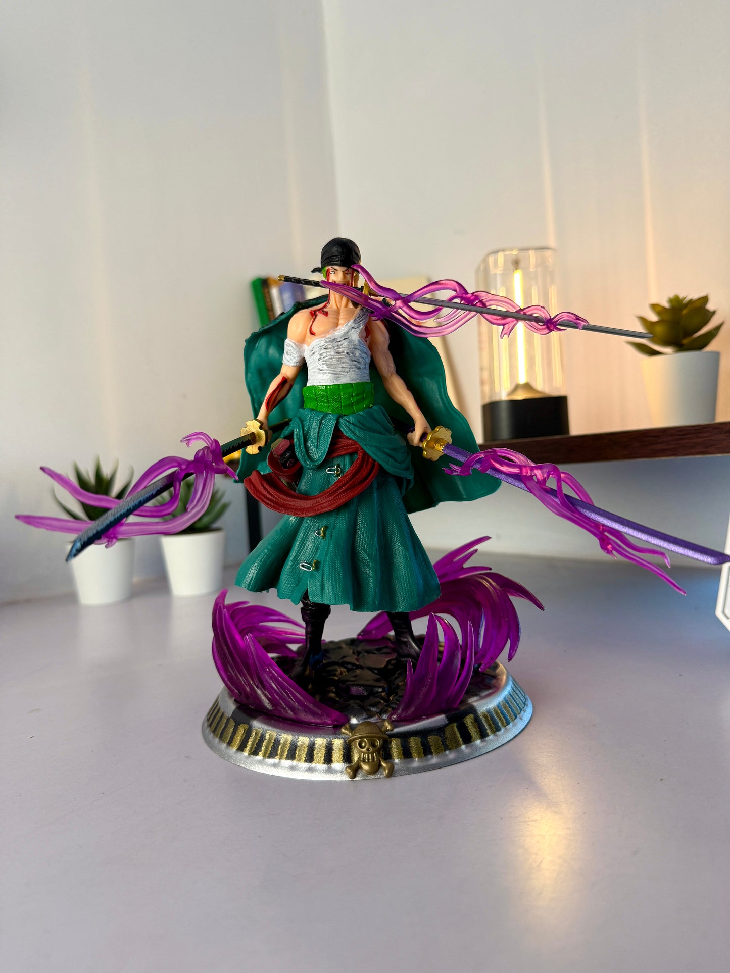 Roronoa Zoro Three-Sword Style Black Cap Figure - One Piece Collectible (21CM)