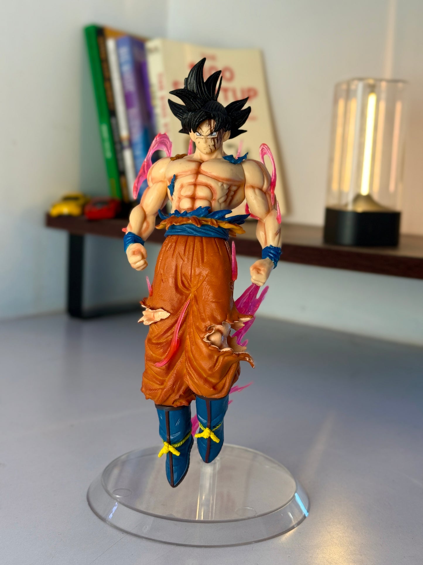 Goku Ultra Instinct Omen Battle-Damaged Figure - Dragon Ball Super Collectible (24CM)
