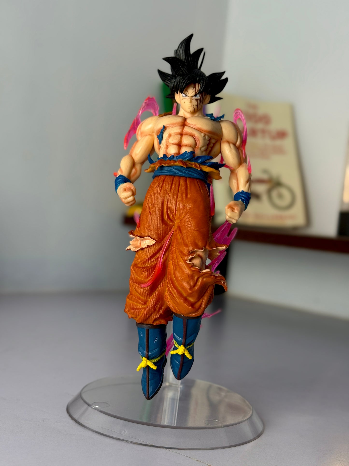 Goku Ultra Instinct Omen Battle-Damaged Figure - Dragon Ball Super Collectible (24CM)