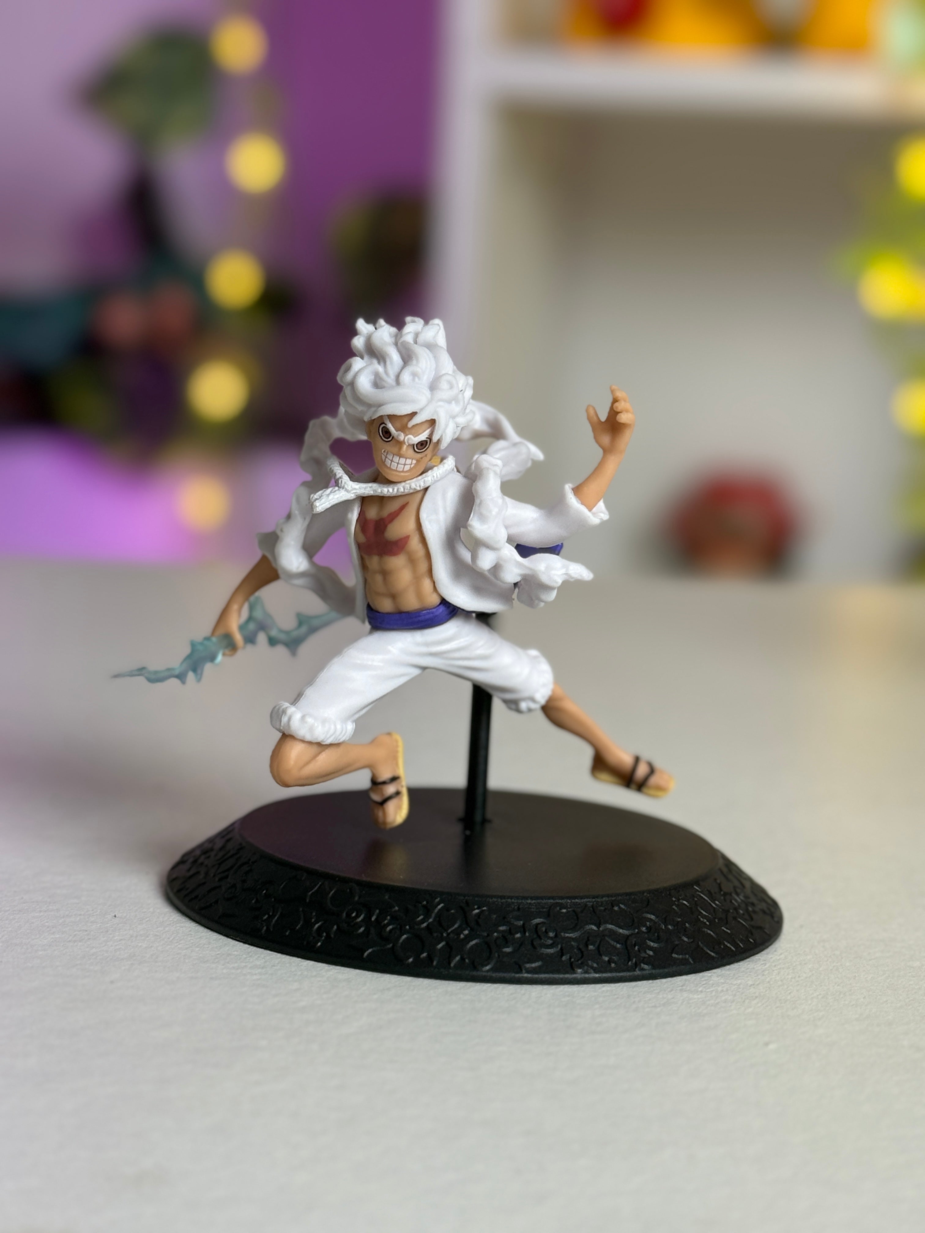 Gear 5 Luffy Smiling Pose 15cm — Action Nook Premium Anime Collectible Figure