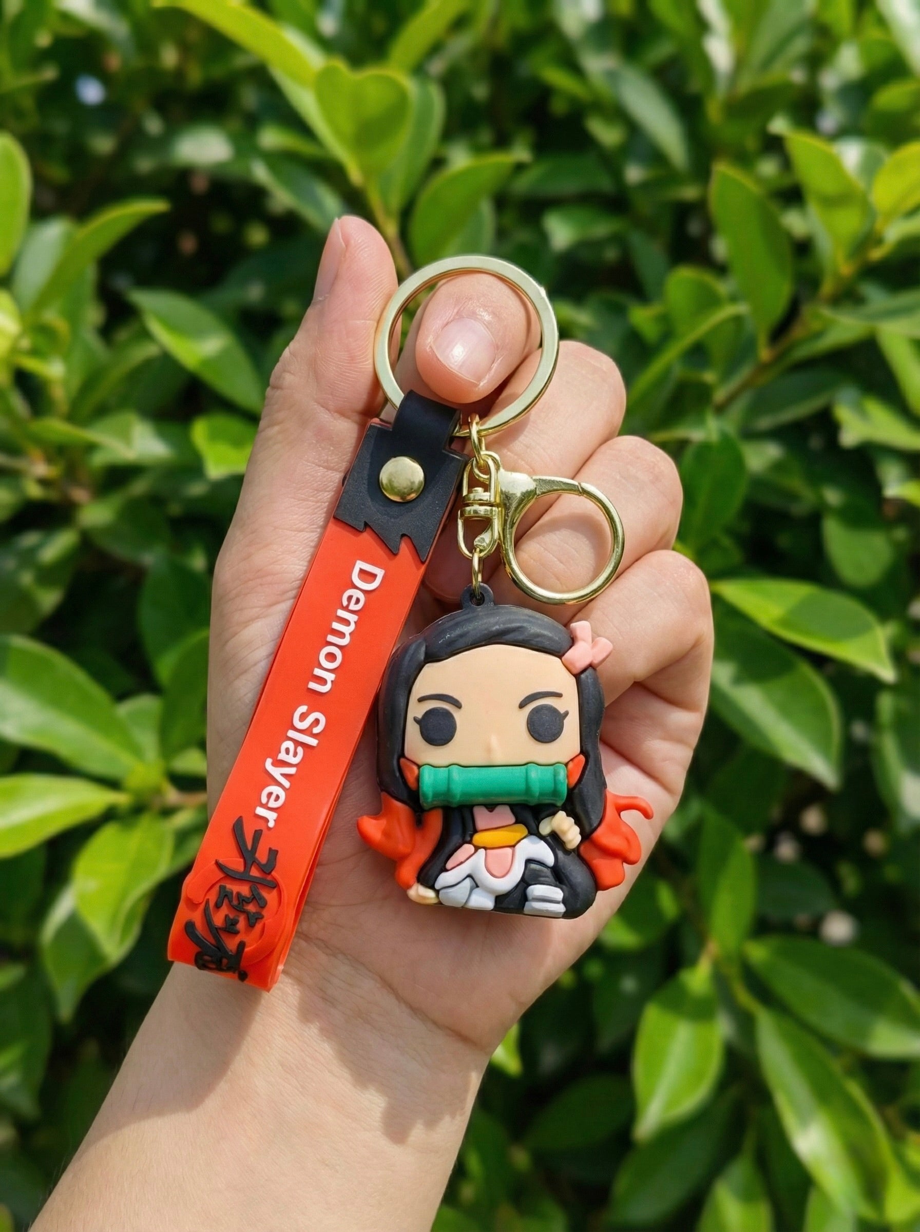 Nezuko 3D Silicone Keychain — Action Nook Demon Slayer Anime Accessory