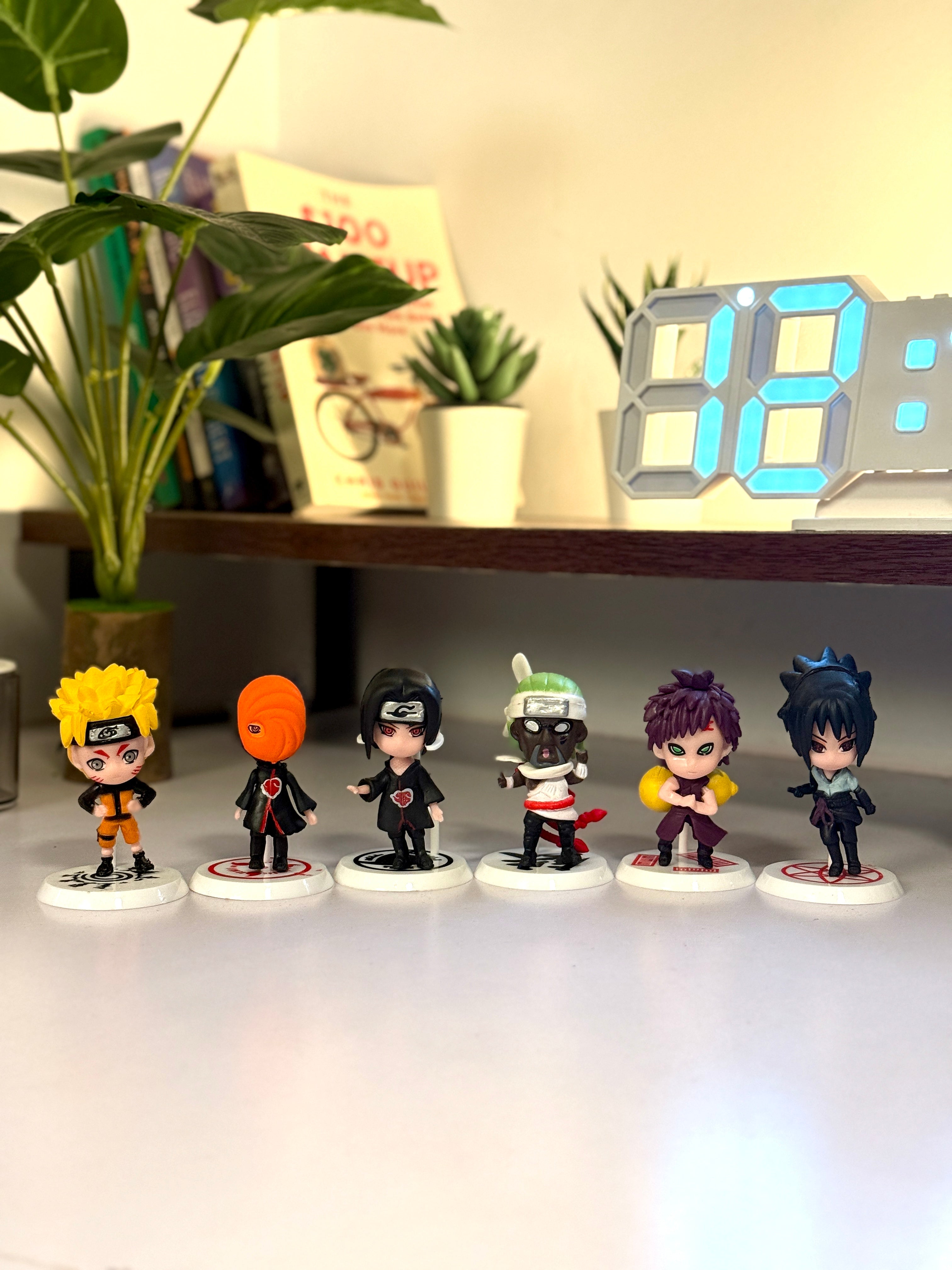 Naruto Mini Figures Full Set (6 Pcs) – 7 cm Collectible Anime Figures