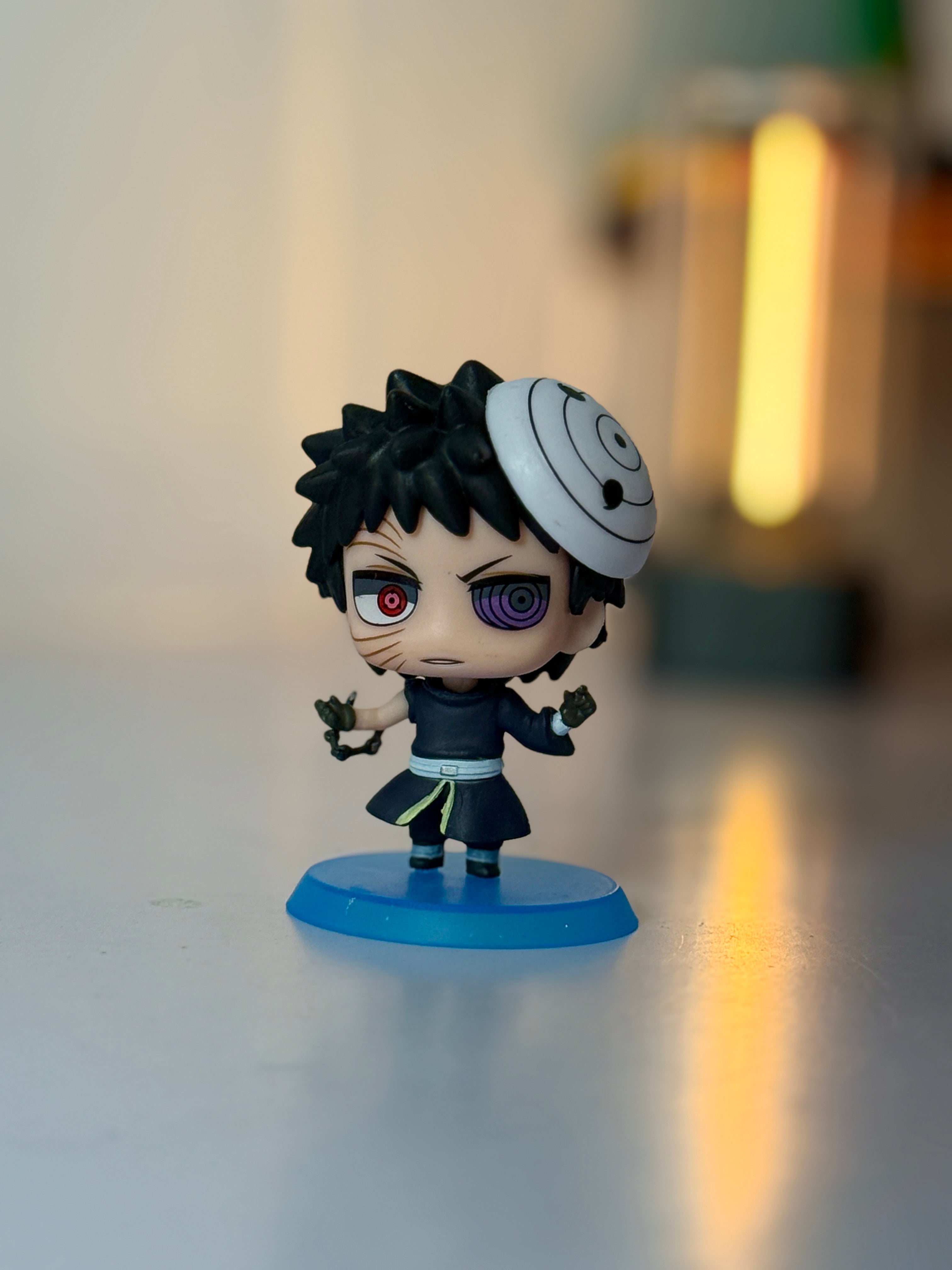 Obito Uchiha (Tobi) Chibi Figure - 10cm Naruto Shippuden Collectible with Blue Base