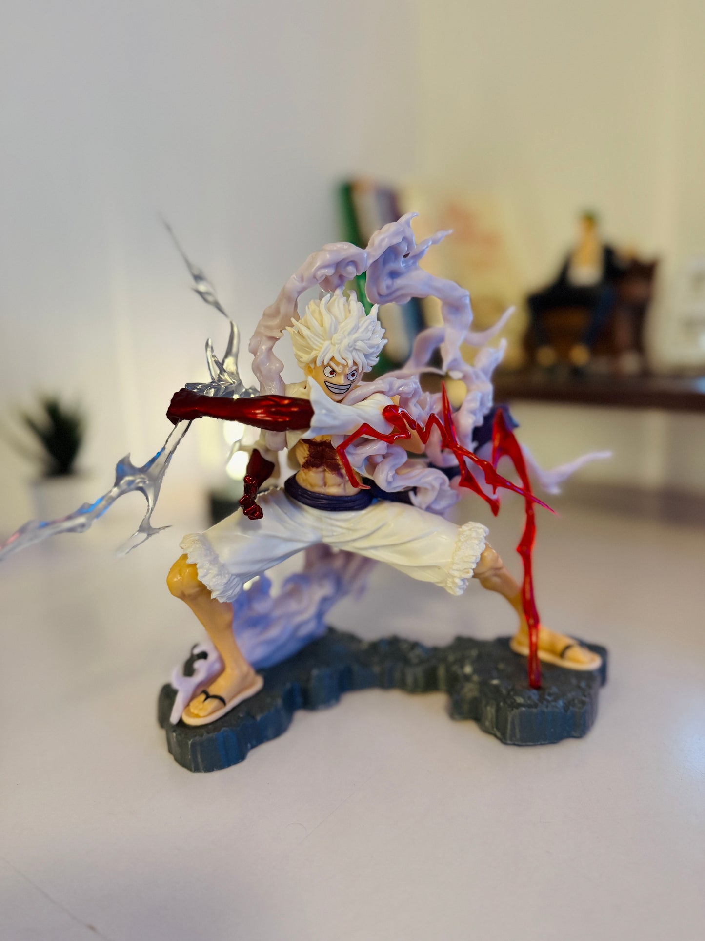 One Piece Gear 5 Luffy Figure with LED Light - 20cm Nika Awakening Statue