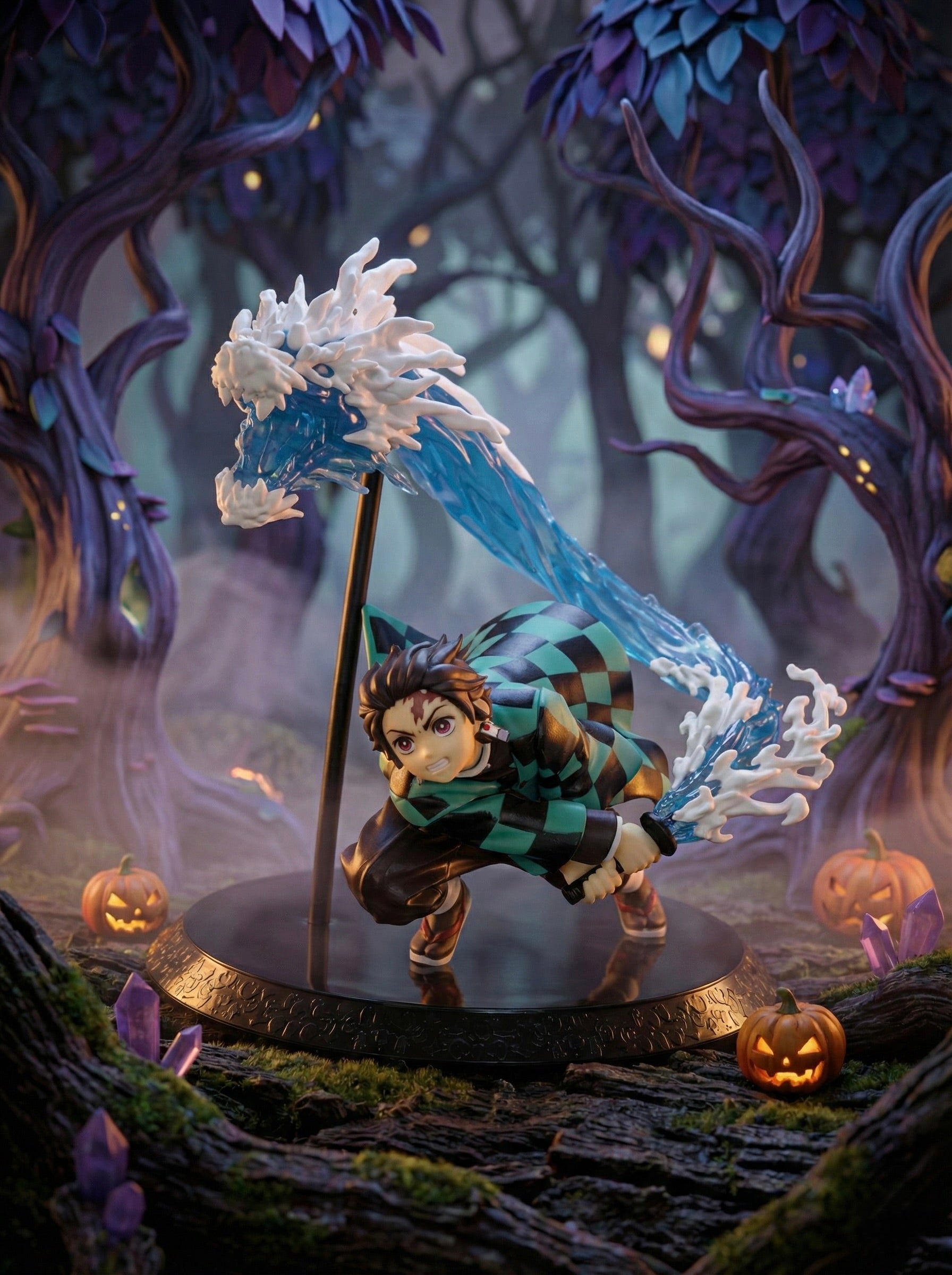 Demon Slayer Tanjiro Kamado Water Breathing Action Figure | Anime Collectible Statue (14 × 18 cm)