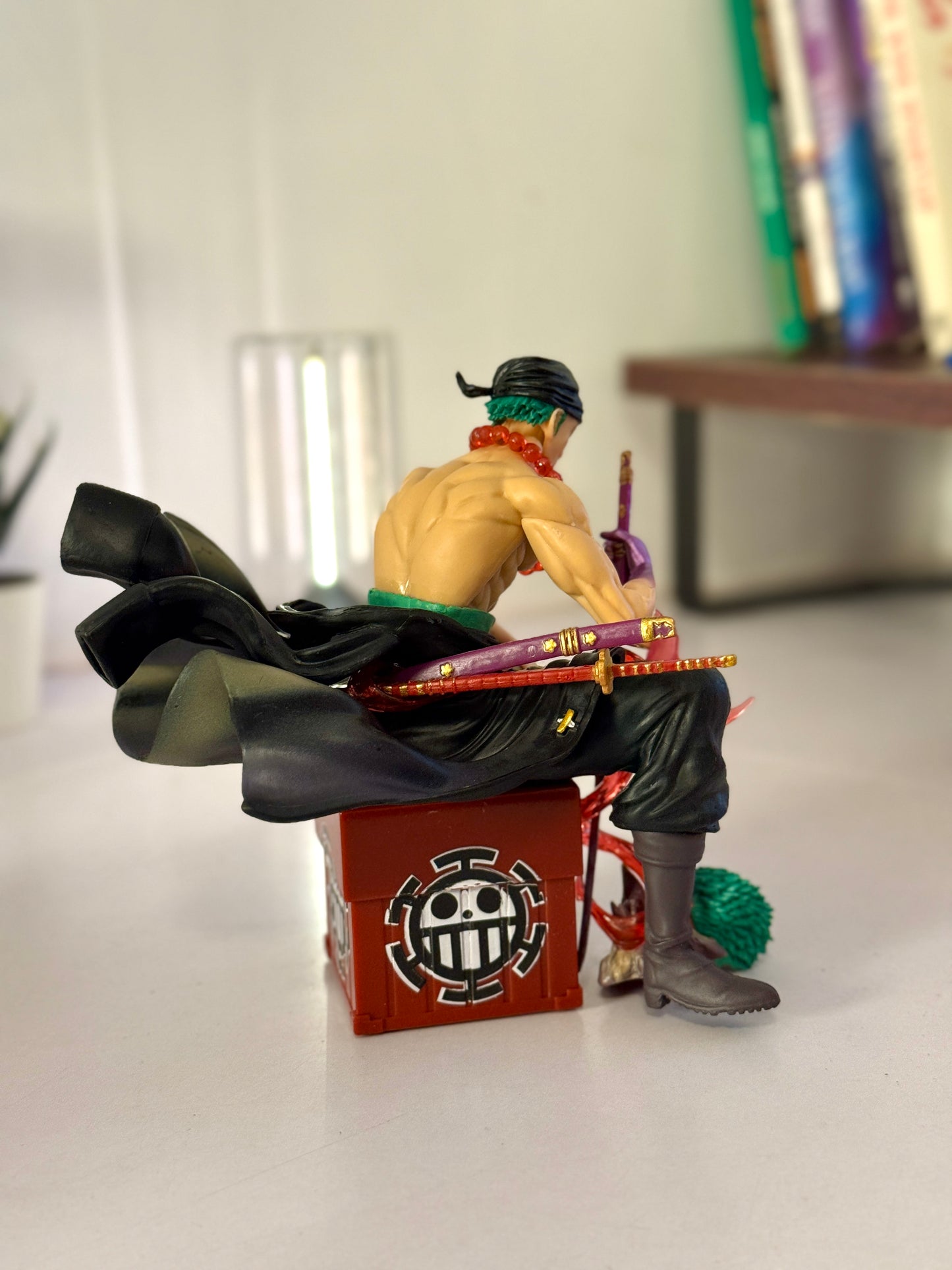 One Piece Roronoa Zoro Figure - 15cm Wano Country Arc Statue with Interchangeable Head