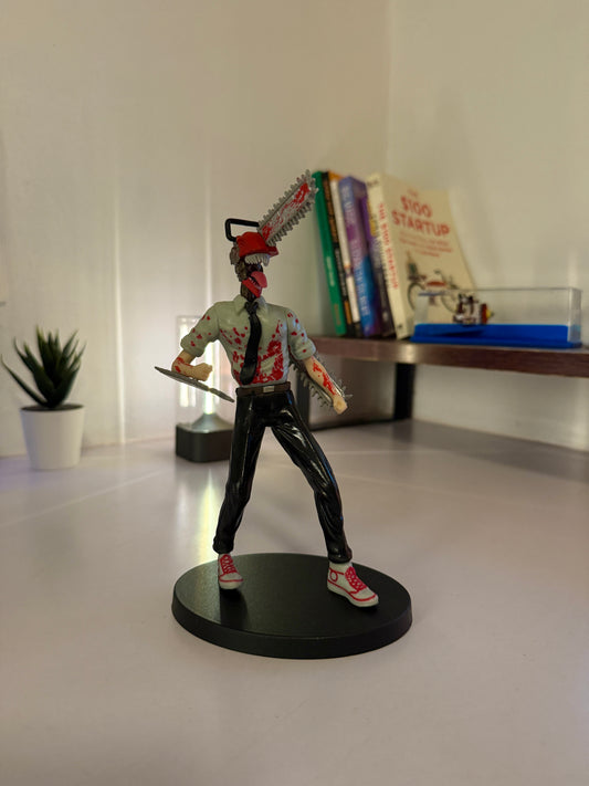 Chainsaw Man Denji Figure - 18cm Blood Splatter Anime Statue