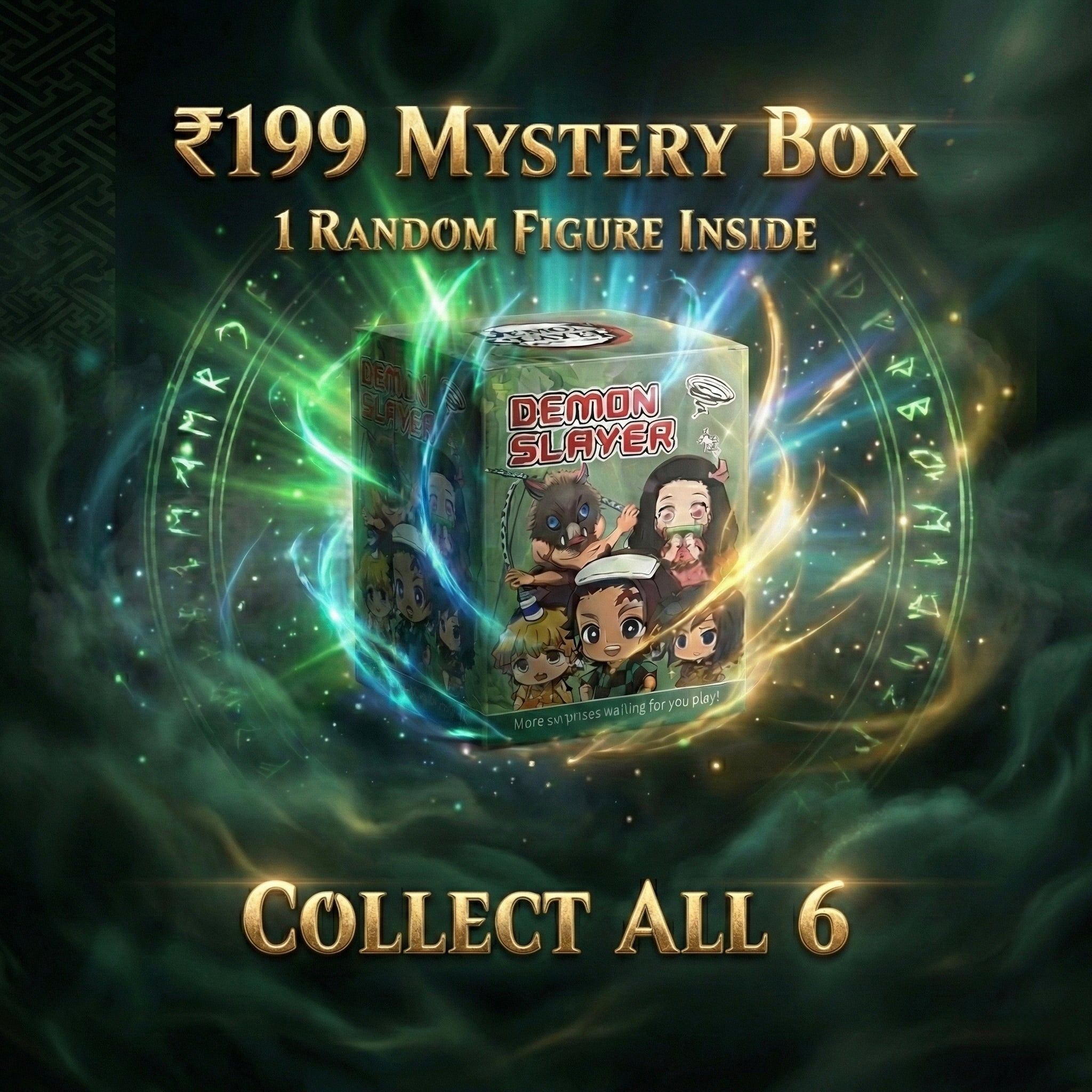 Demon Slayer Mystery Box – Chibi Collectible Figure (1 Random Figure, 10–13 cm)