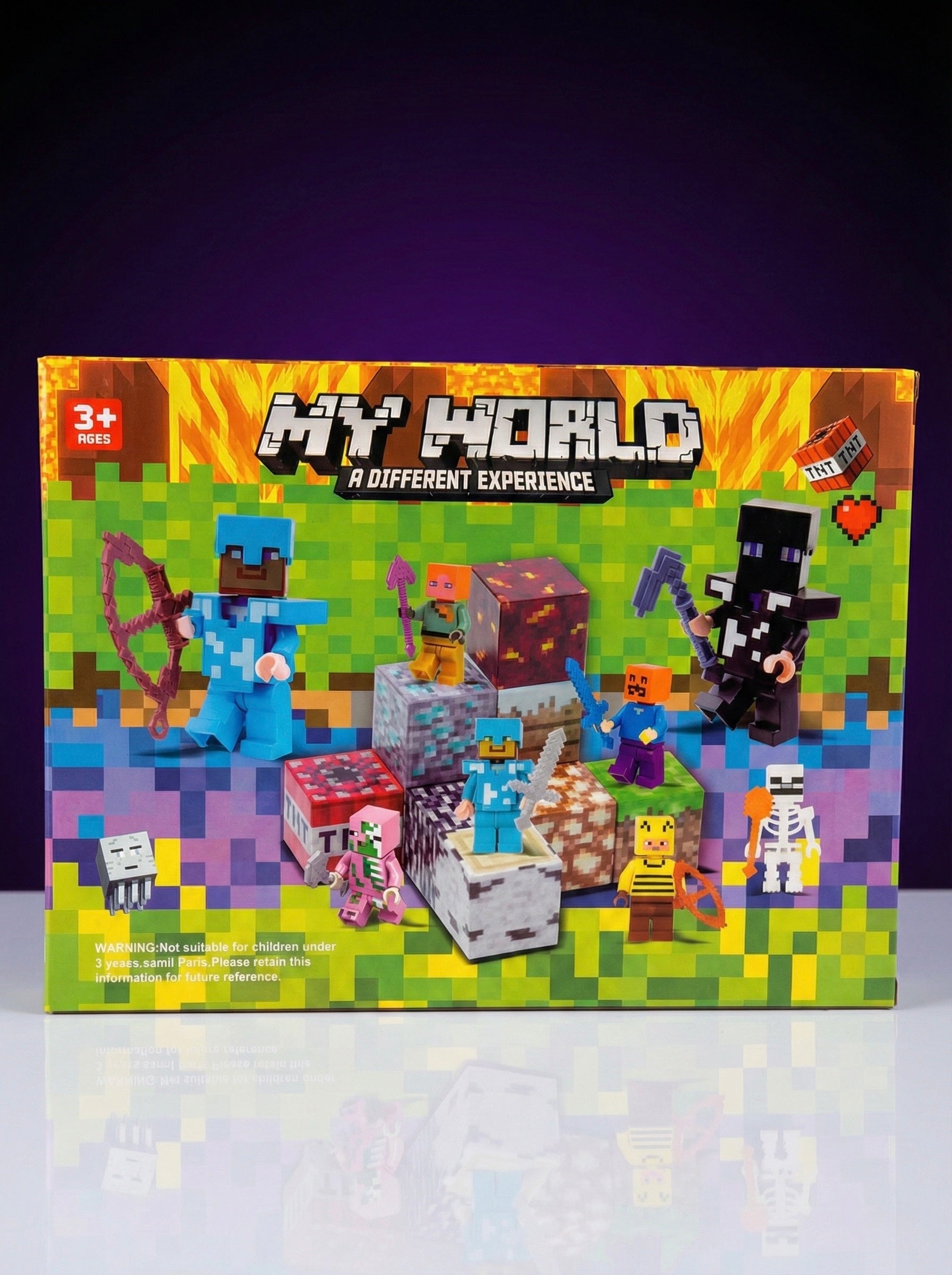 Minecraft-Inspired 18 Pcs Action Figure Set – My World Characters & Blocks Toy Pack | Action Nook