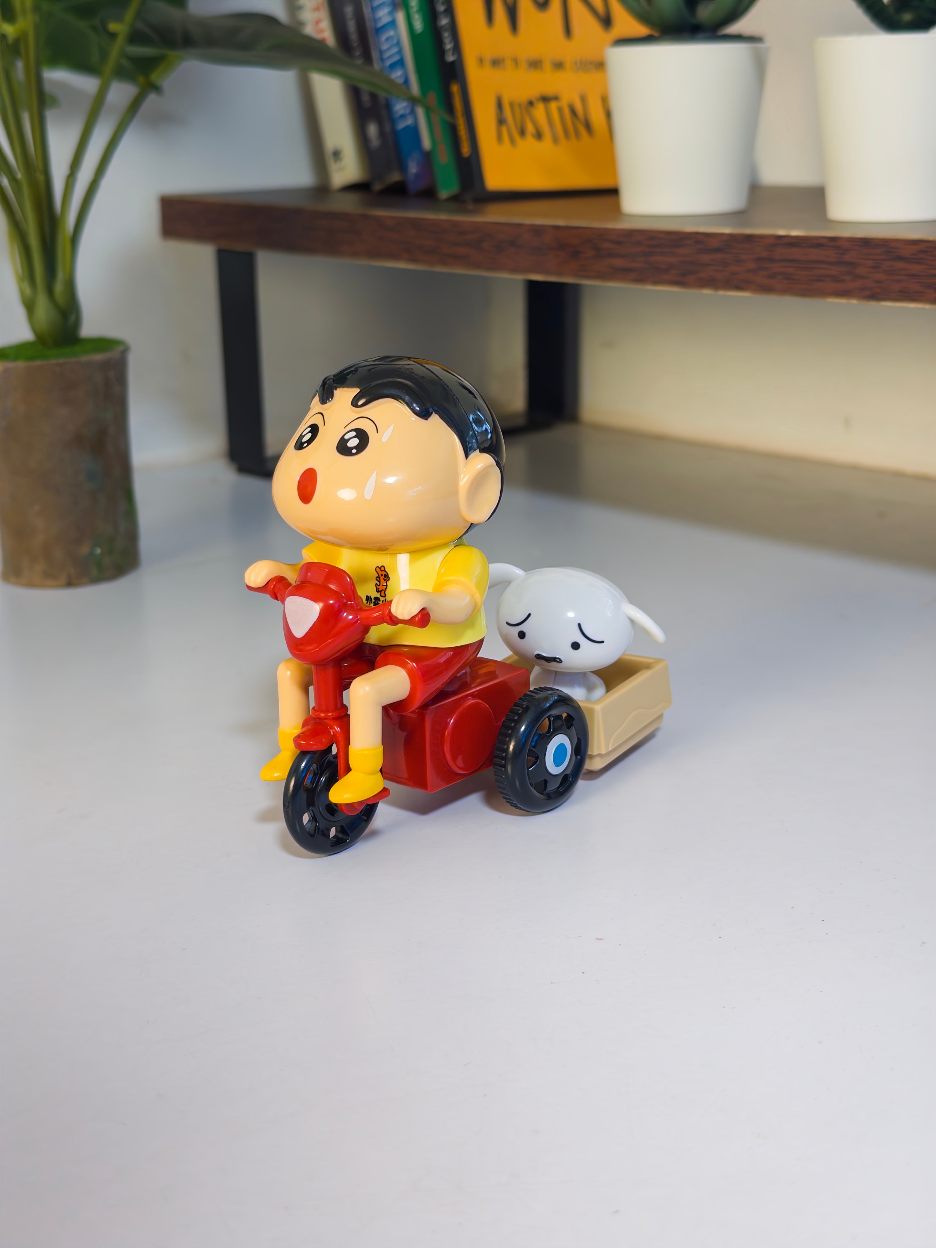 Shinchan with Shiro Tricycle Toy – Cute Anime Collectible Ride-On Figure | Action Nook
