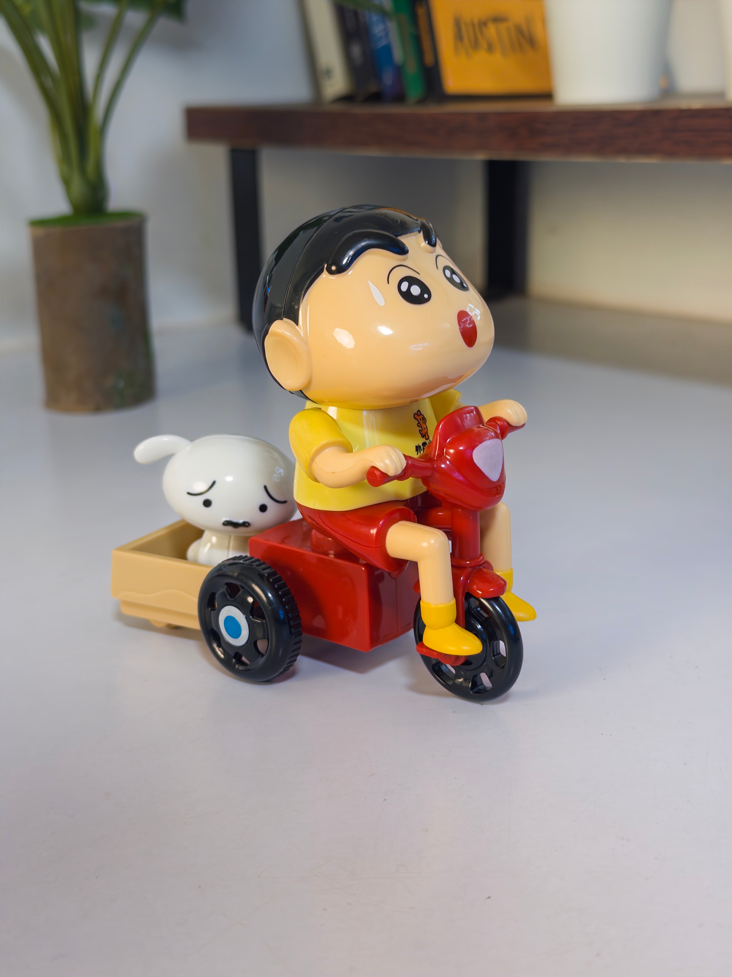 Shinchan with Shiro Tricycle Toy – Cute Anime Collectible Ride-On Figure | Action Nook