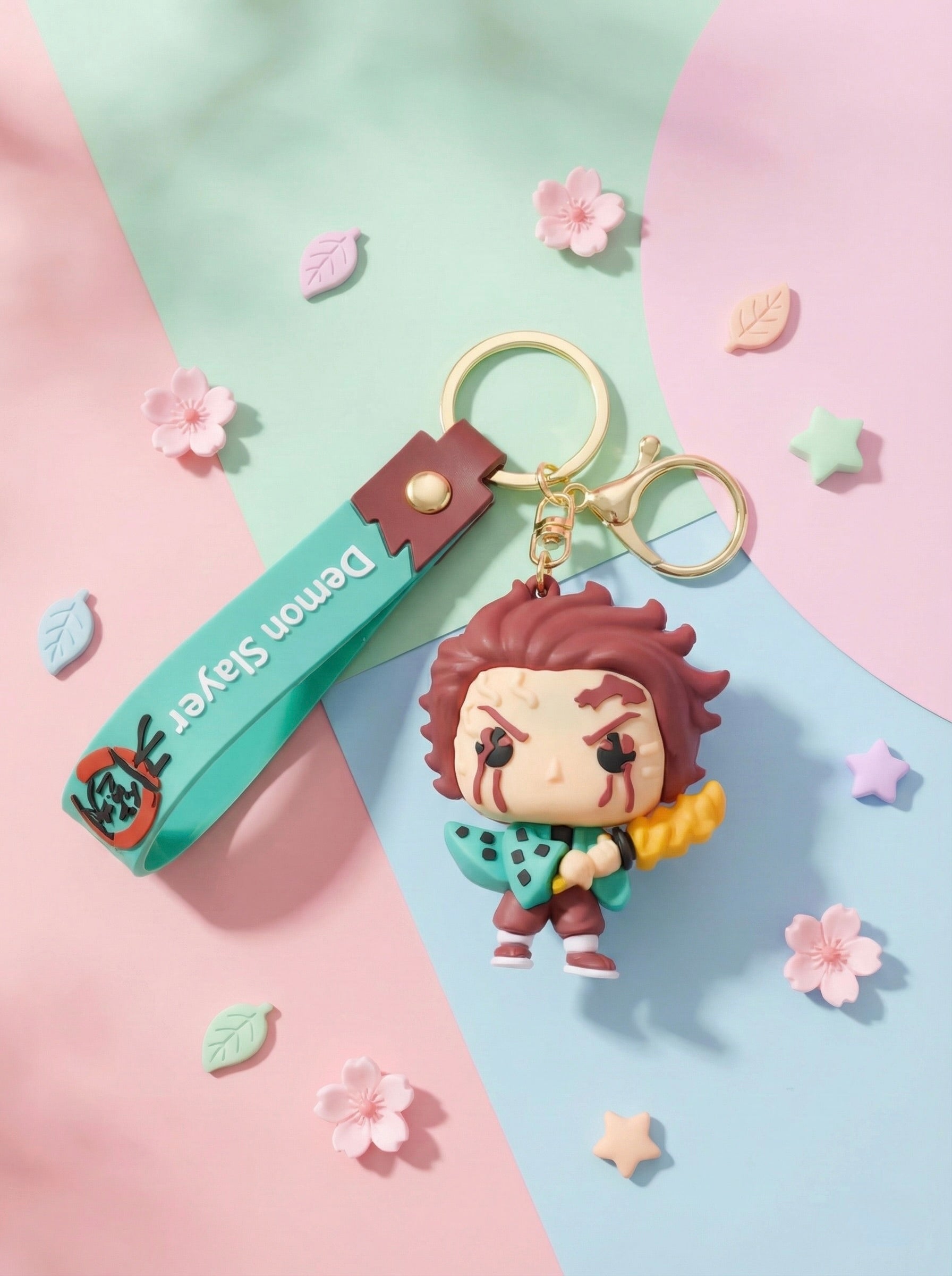 Tanjiro 3D Silicone Keychain — Action Nook Demon Slayer Anime Accessory