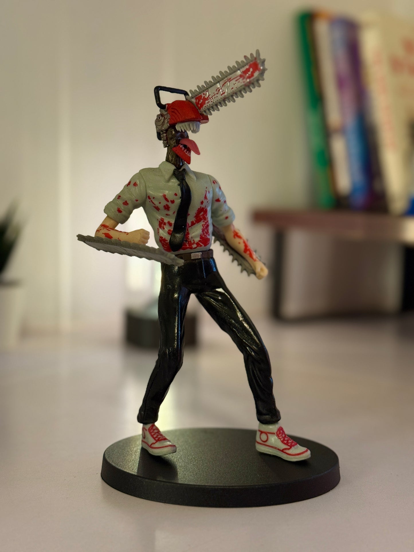 Chainsaw Man Denji Figure - 18cm Blood Splatter Anime Statue
