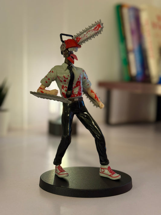 Chainsaw Man Denji Figure - 18cm Blood Splatter Anime Statue