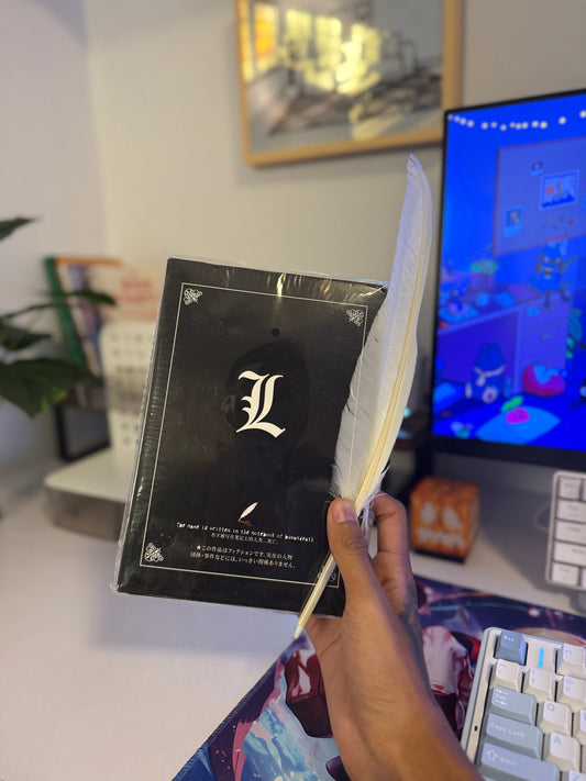 Death Note L Diary with Feather Pen – Anime Stationery Collectible