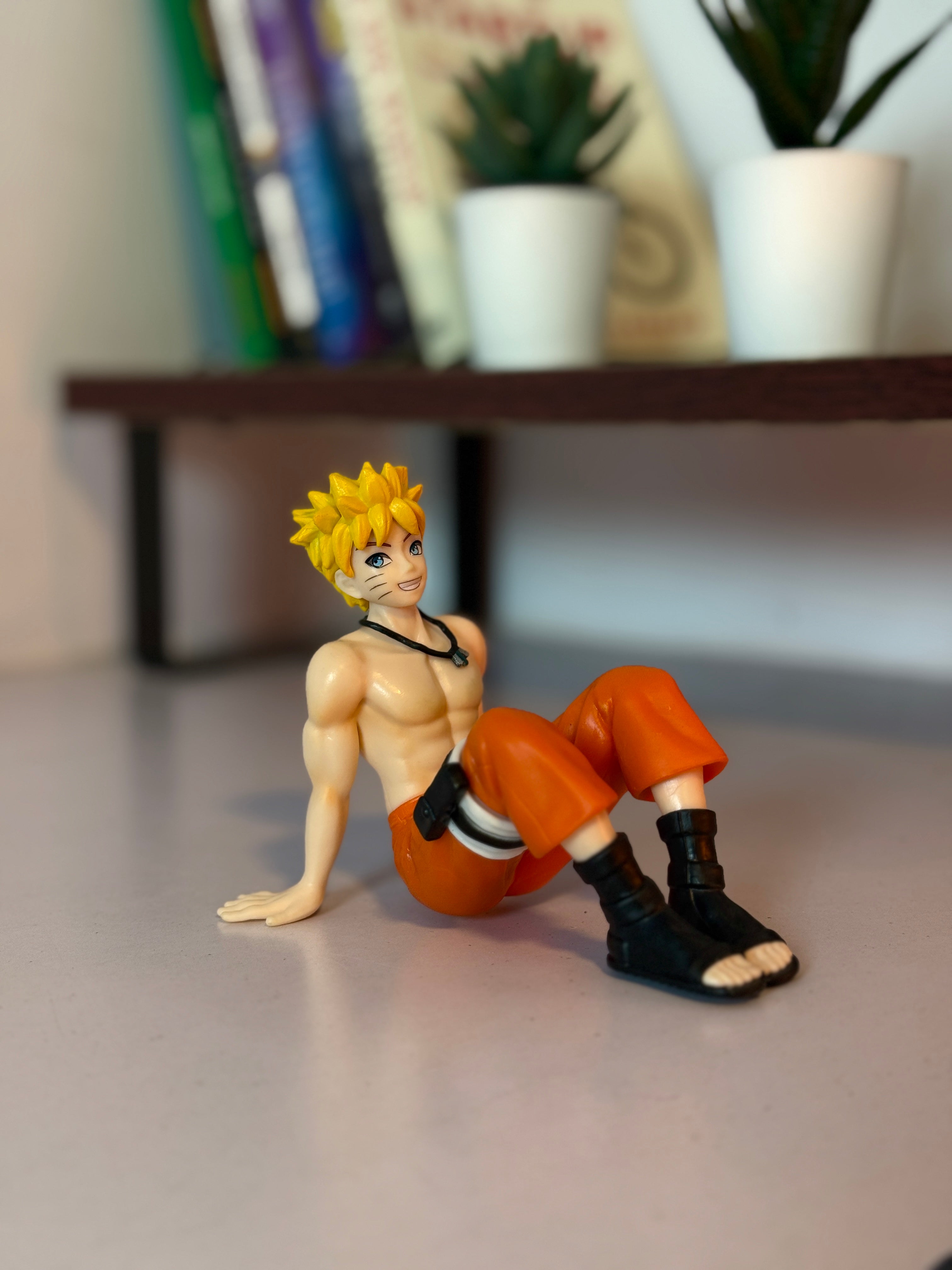 Naruto Uzumaki Sitting Pose Figure | Naruto Shippuden Anime Action Figure 10cm | Collectible Statue