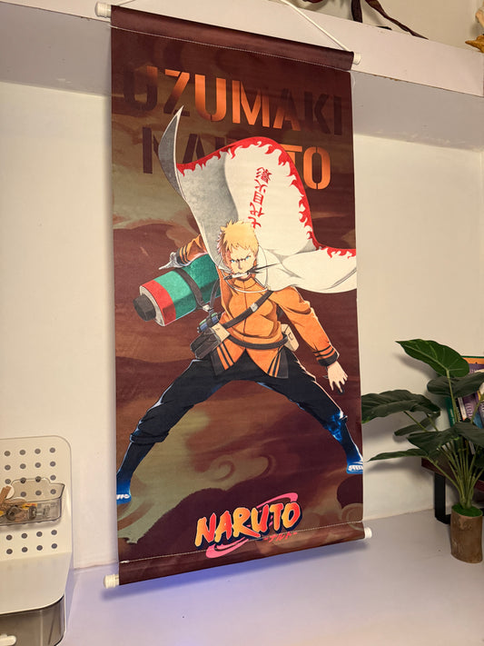 Naruto Uzumaki Hokage Wall Scroll – 70 cm Anime Fabric Poster