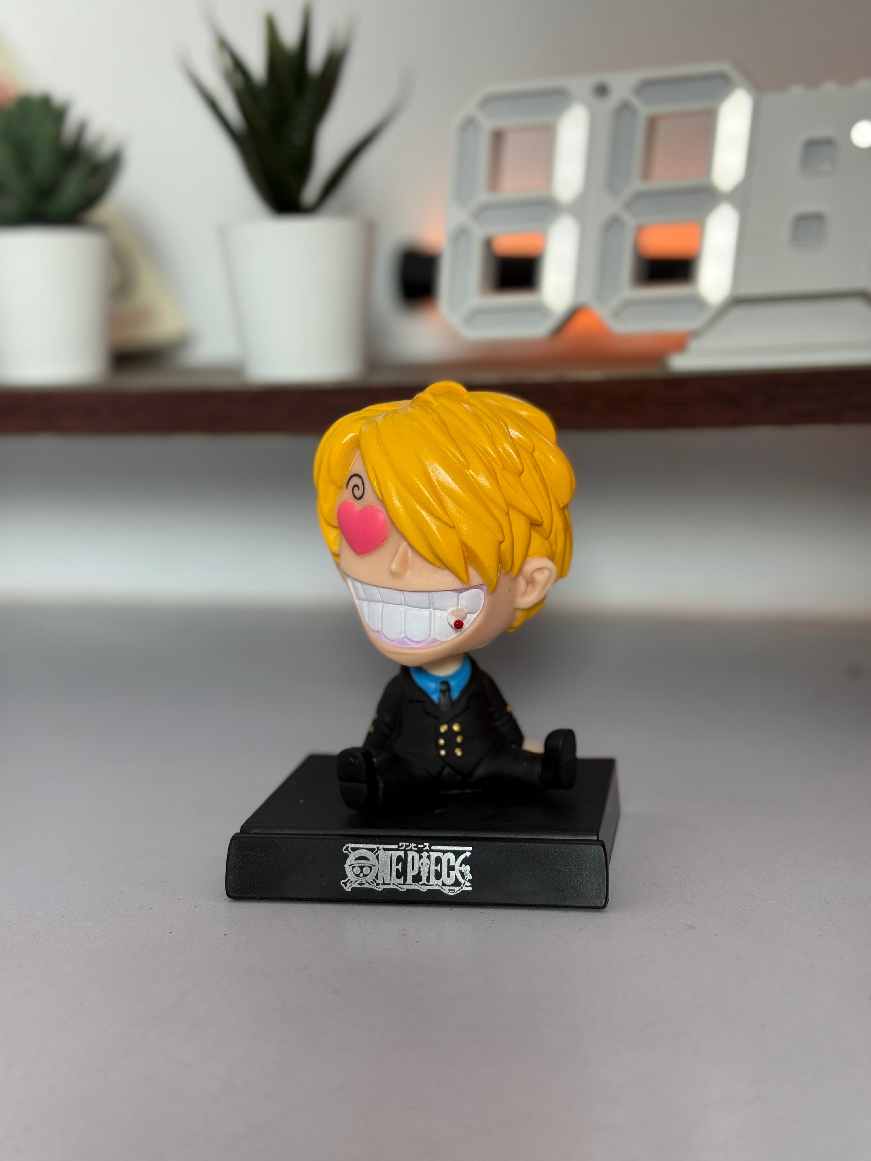 Sanji One Piece Bobblehead | Anime Car Dashboard Toy | Cute Collectible Figurine Gift