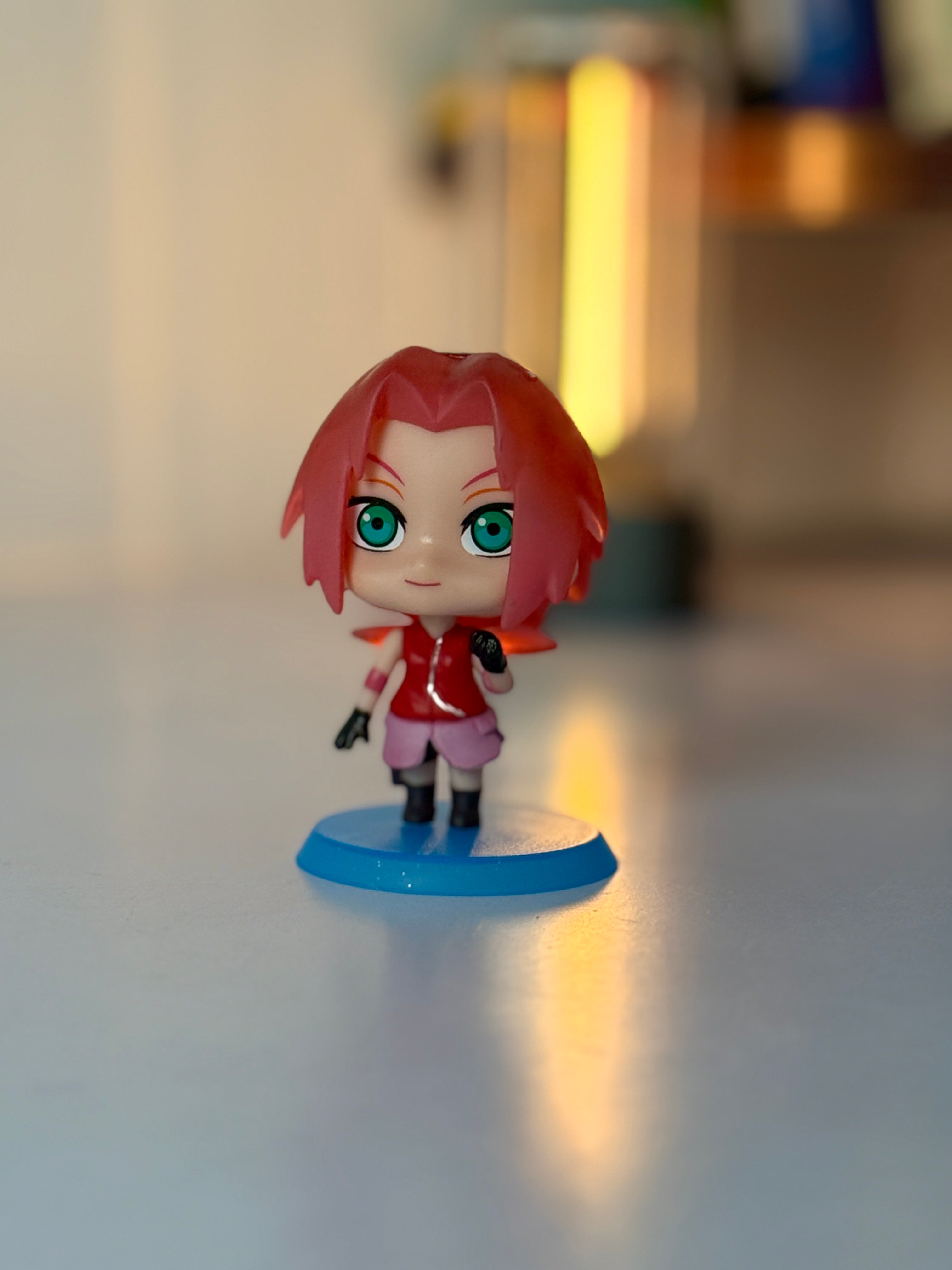 Sakura Haruno Chibi Figure - 10cm Naruto Shippuden Collectible with Blue Base