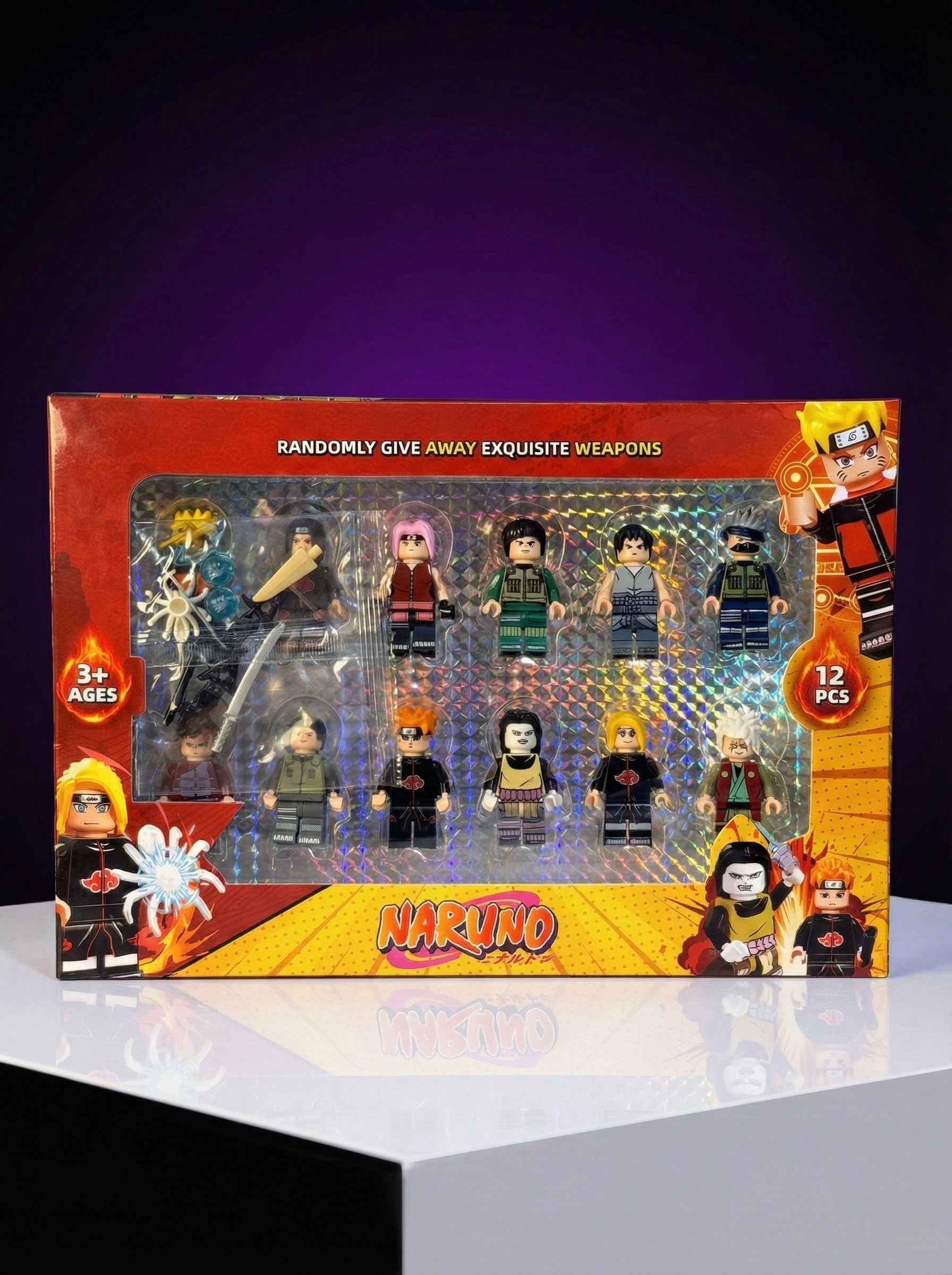 Naruto-Inspired 12 Pcs Mini Action Figure Set – Shinobi Characters & Weapons Toy Pack | Action Nook