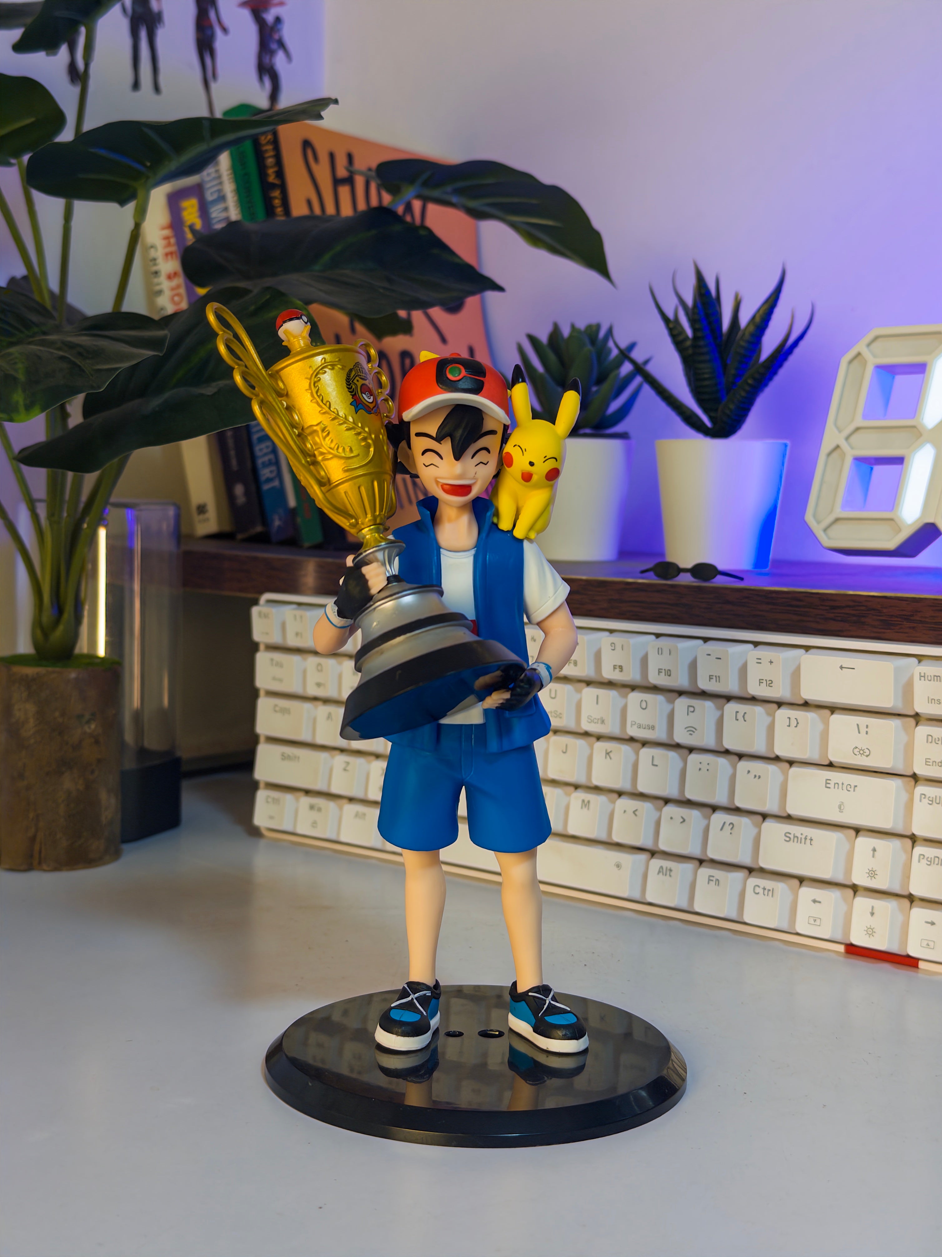 20 cm Pokémon Trainer-Inspired Action Figure with Electric Pet Companion – Trophy Winner Collectible | Action Nook