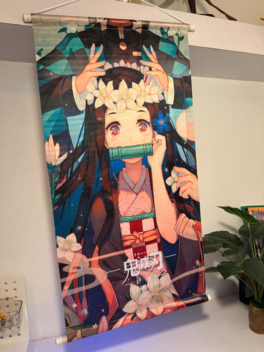 Demon Slayer Nezuko Wall Scroll – 70 cm Anime Poster Banner