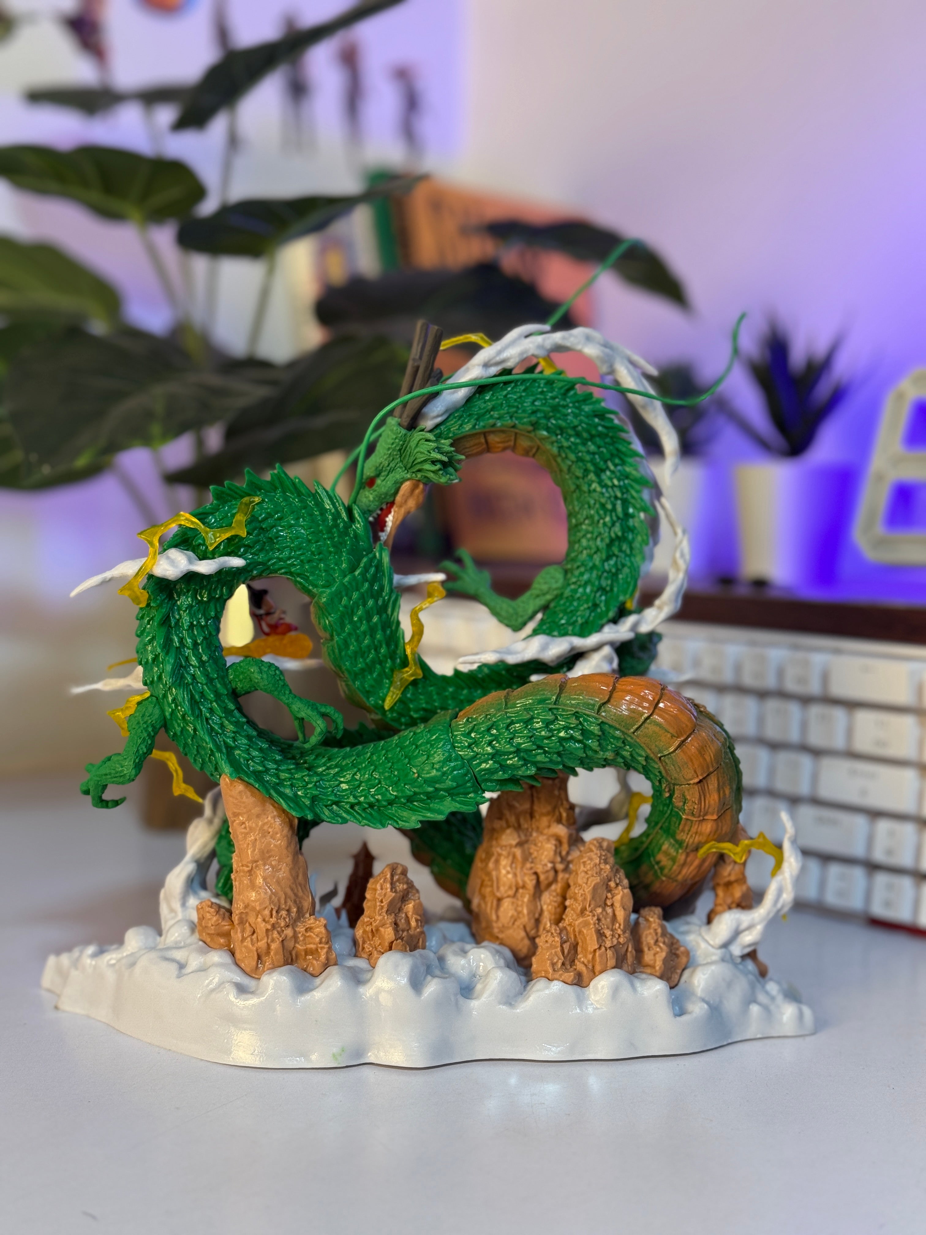 25 cm Shenron-Inspired Eternal Dragon Action Figure – Mountain Cloud Base Anime Collectible Statue | Action Nook