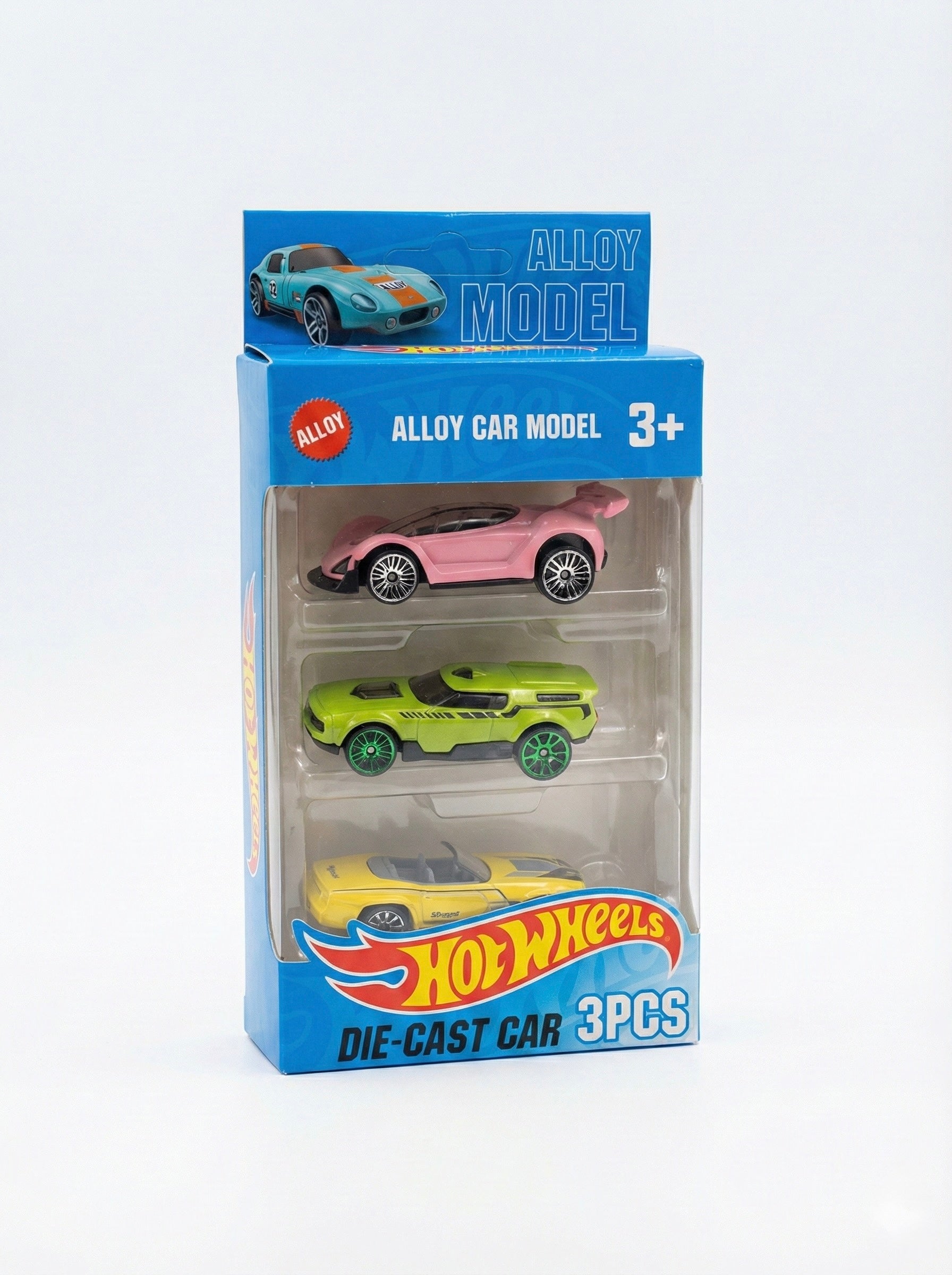 Hot Wheels Style Alloy Die-Cast Car Set – 3 PCS Premium Toy Cars for Kids (3+ Years)