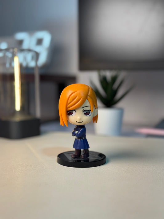 Nobara Kugisaki Chibi Figure – 10cm Jujutsu Kaisen Collectible | Anime Mini PVC Toy