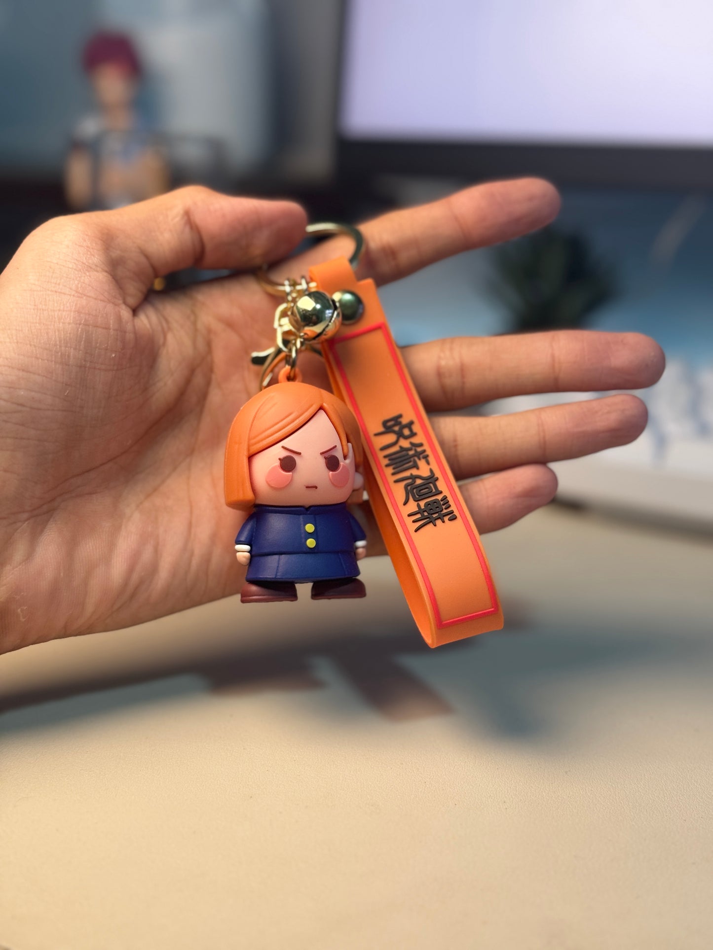 Anime Keychain – Nobara Kugisaki Chibi Figure Keyring (Jujutsu Kaisen)