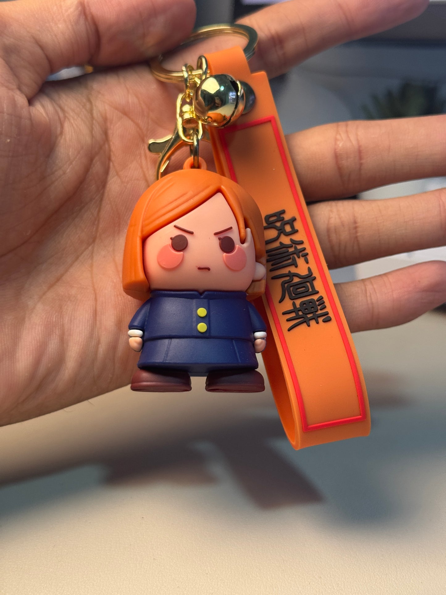 Anime Keychain – Nobara Kugisaki Chibi Figure Keyring (Jujutsu Kaisen)