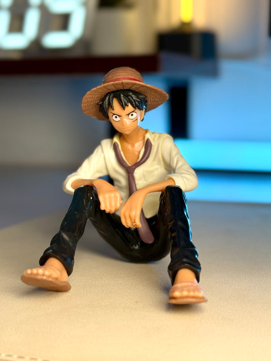 Monkey D. Luffy Sitting Figure - 10cm One Piece Straw Hat Pirate Collectible