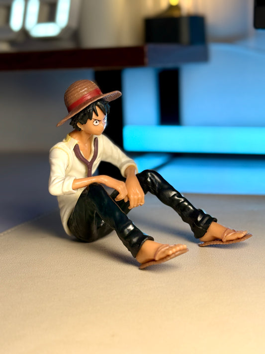 Monkey D. Luffy Sitting Figure - 10cm One Piece Straw Hat Pirate Collectible