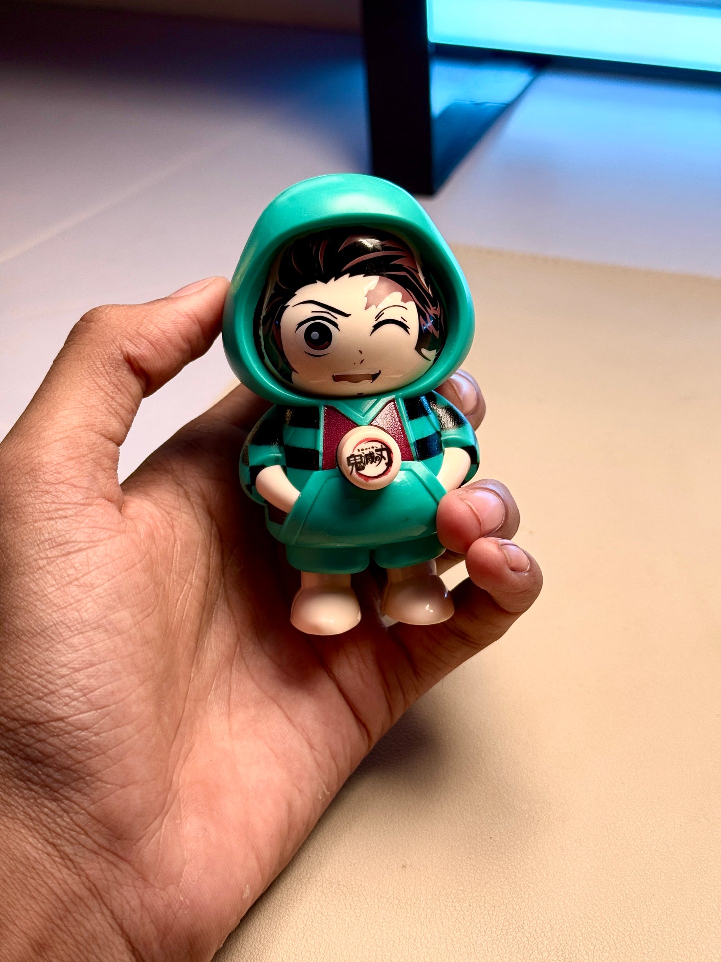 Tanjiro Kamado Face-Changing Keychain - 8cm Demon Slayer Chibi Figure with 3 Expressions