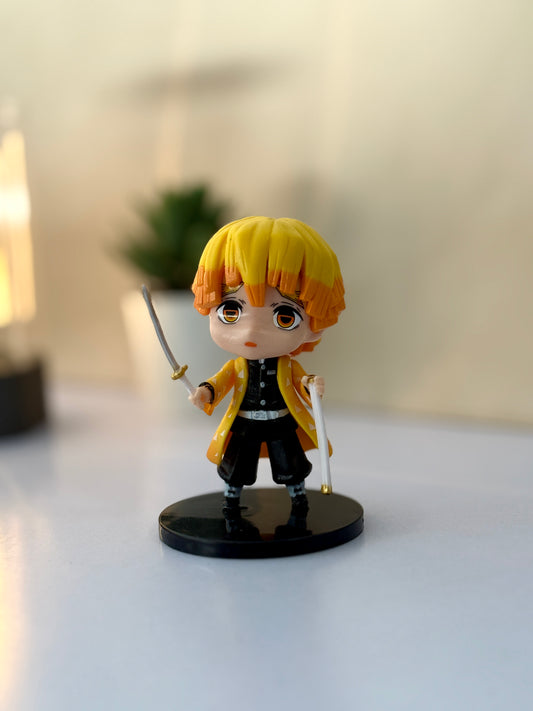 Demon Slayer Zenitsu Agatsuma 10cm Chibi Figure - Kimetsu no Yaiba Collectible