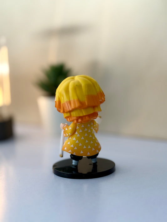 Demon Slayer Zenitsu Agatsuma 10cm Chibi Figure - Kimetsu no Yaiba Collectible