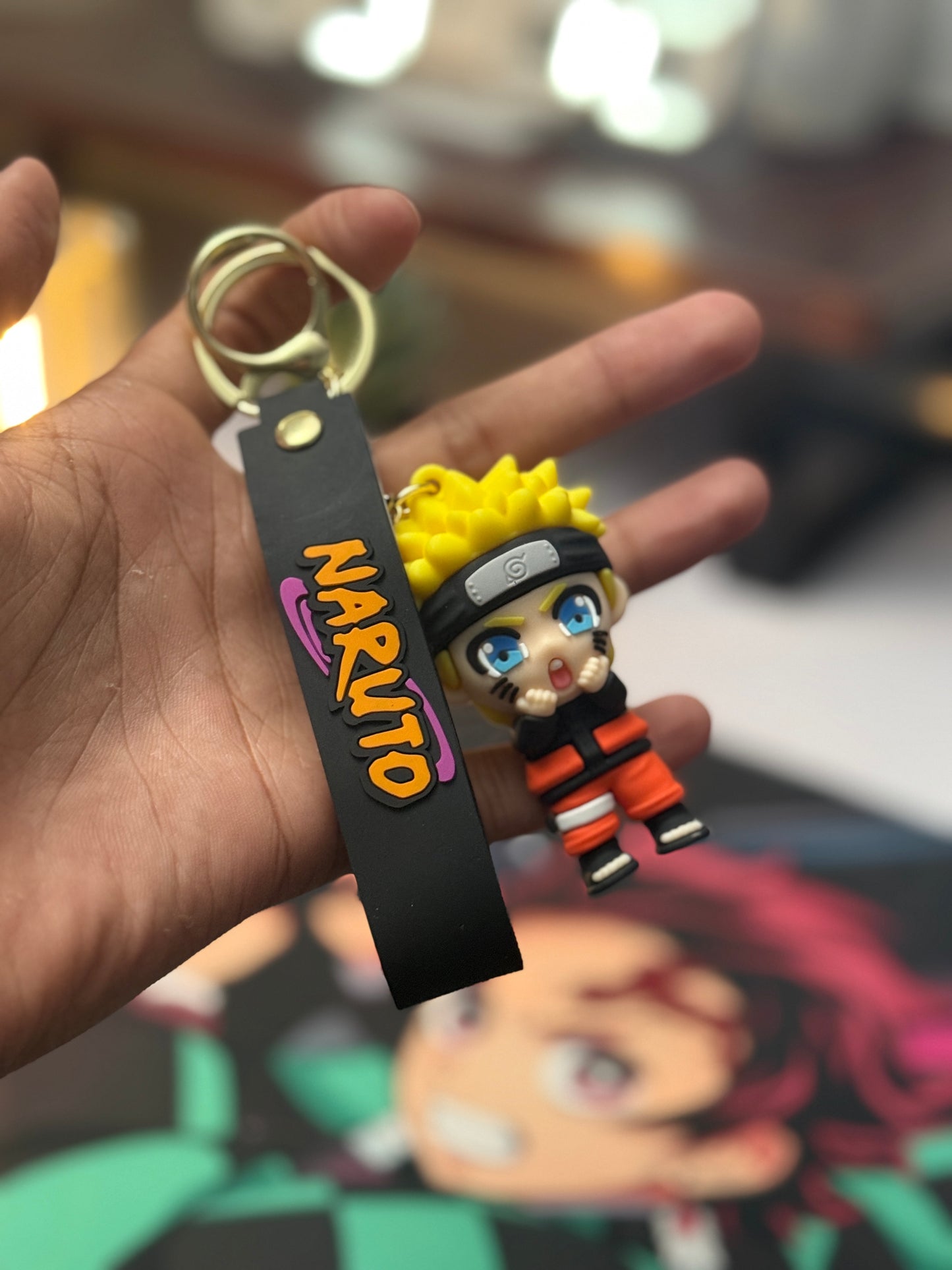 Naruto Uzumaki 3D Chibi Keychain - Anime Collectible Keyring