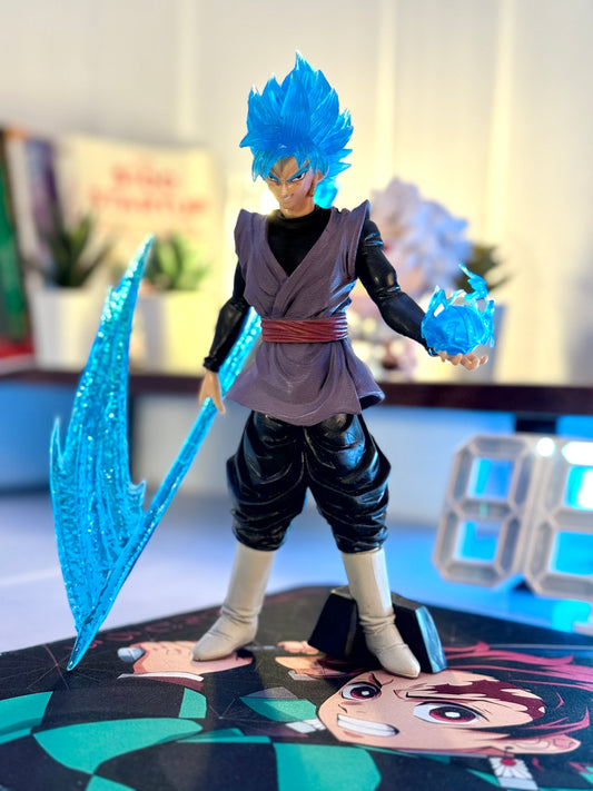 Goku Black Super Saiyan Rosé Scythe Figure - Dragon Ball Super Collectible (24.5CM) with Box