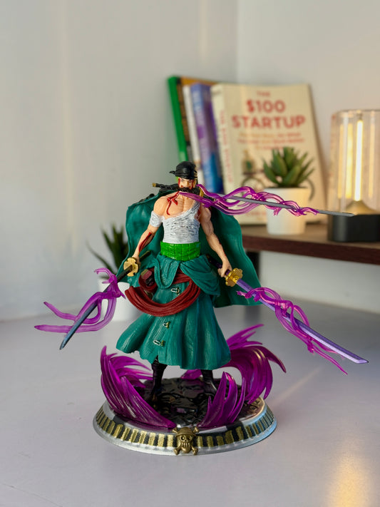Roronoa Zoro Three-Sword Style Black Cap Figure - One Piece Collectible (21CM)