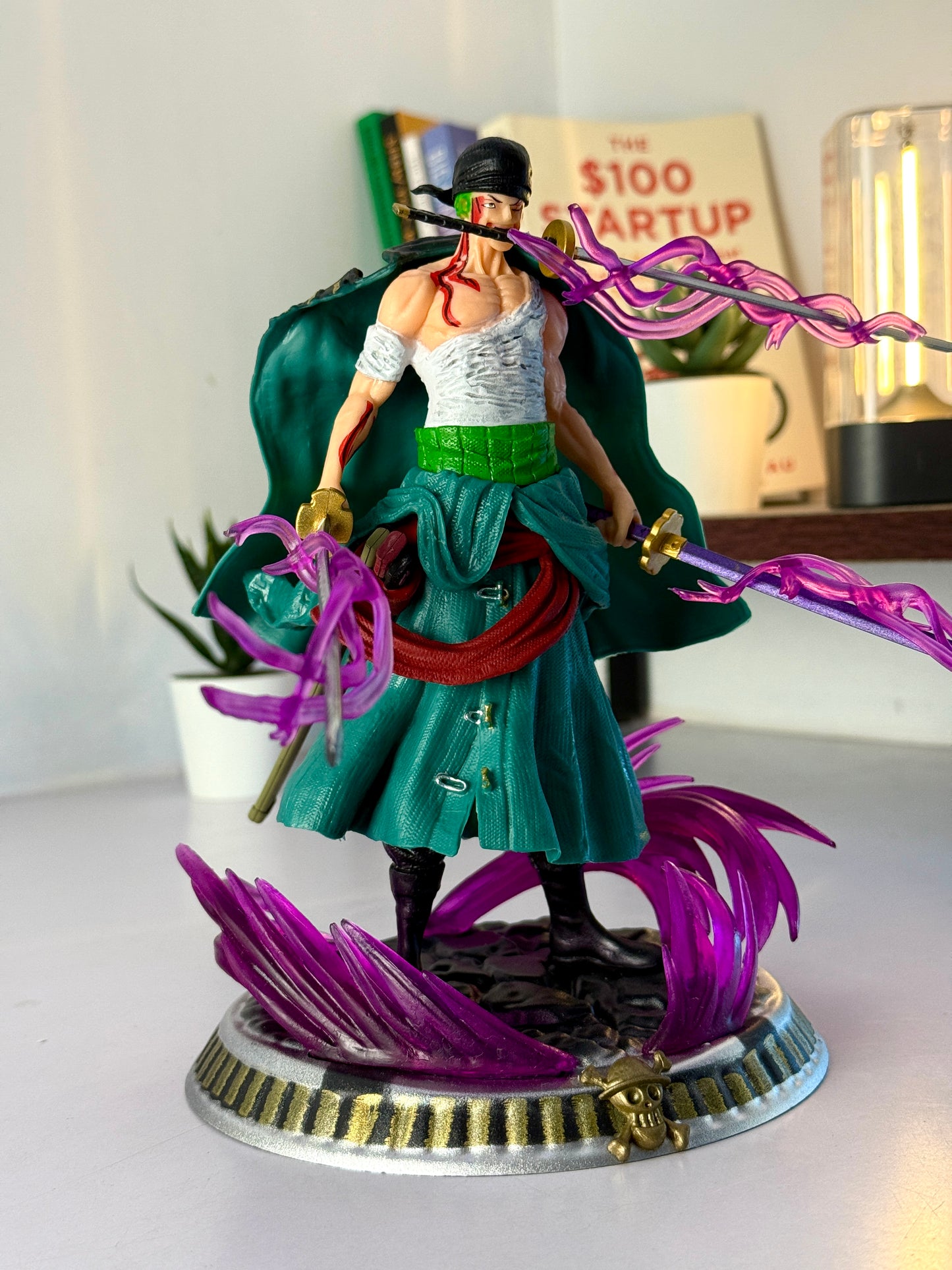 Roronoa Zoro Three-Sword Style Black Cap Figure - One Piece Collectible (21CM)