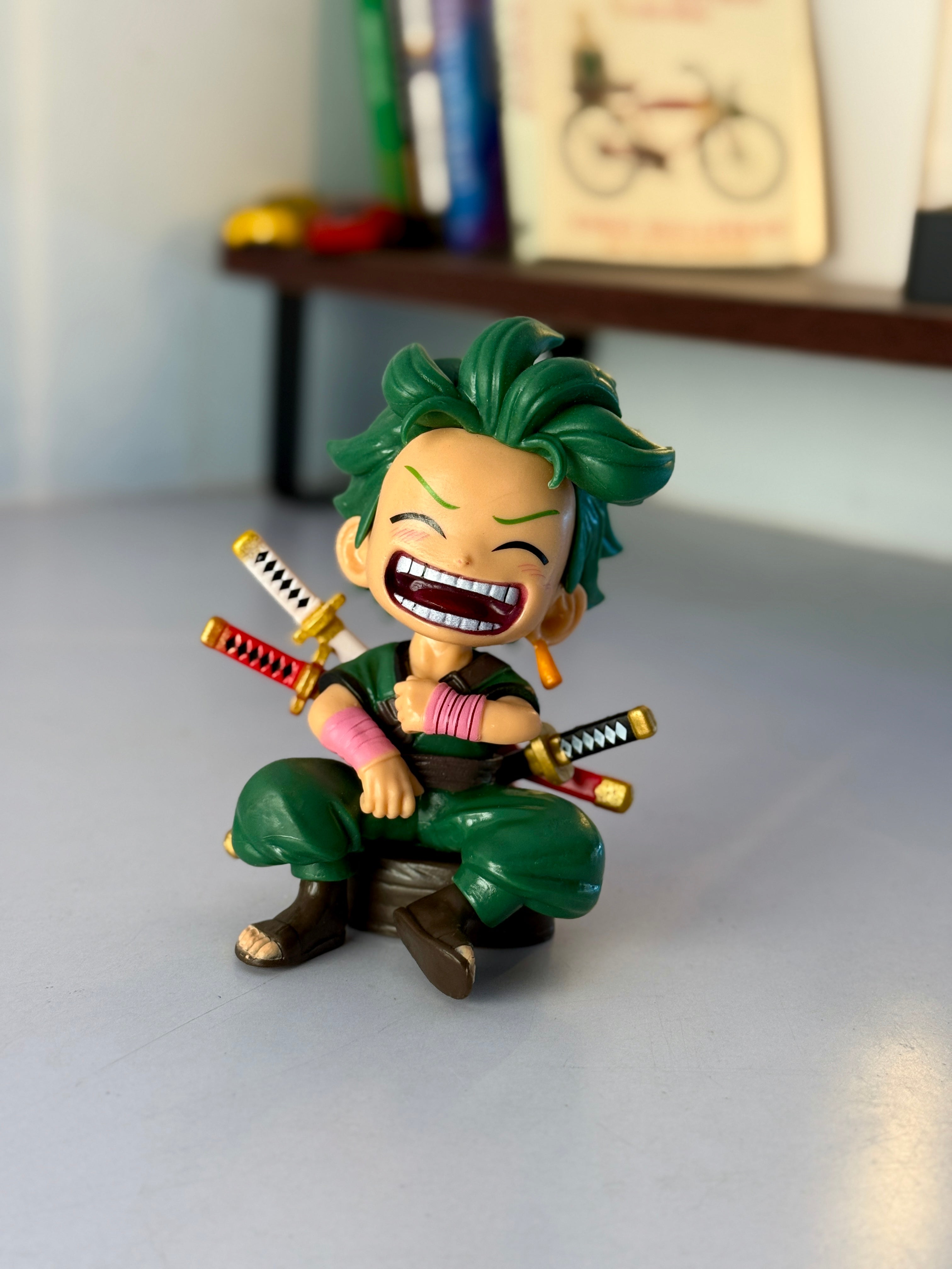 Chibi Roronoa Zoro Laughing Figure - One Piece Collectible (12CM)