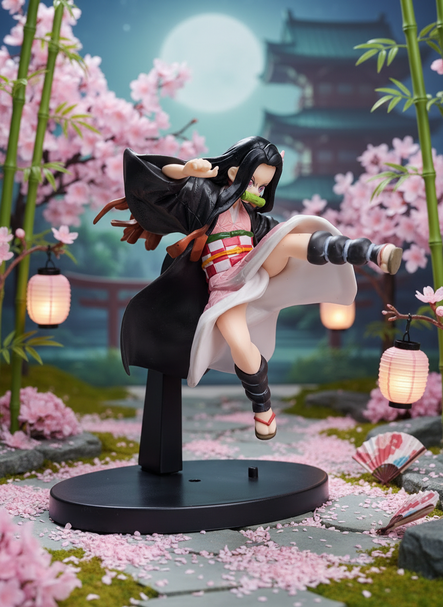 Nezuko Kamado action figure 15.5cm Demon Slayer anime collectible with dynamic pose, buy online in India from Action Nook
